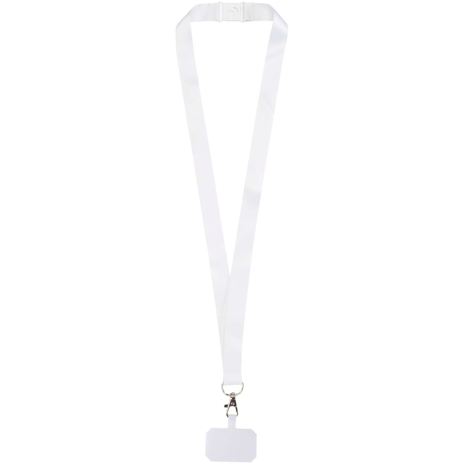 Addie RPET lanyard with sublimation, phone holder and safety breakaway