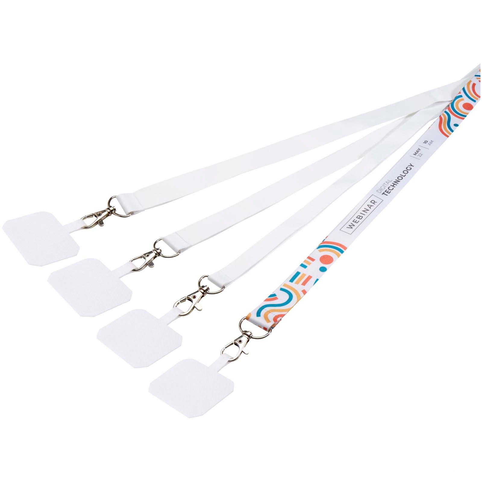 Addie RPET lanyard with sublimation, phone holder and safety breakaway