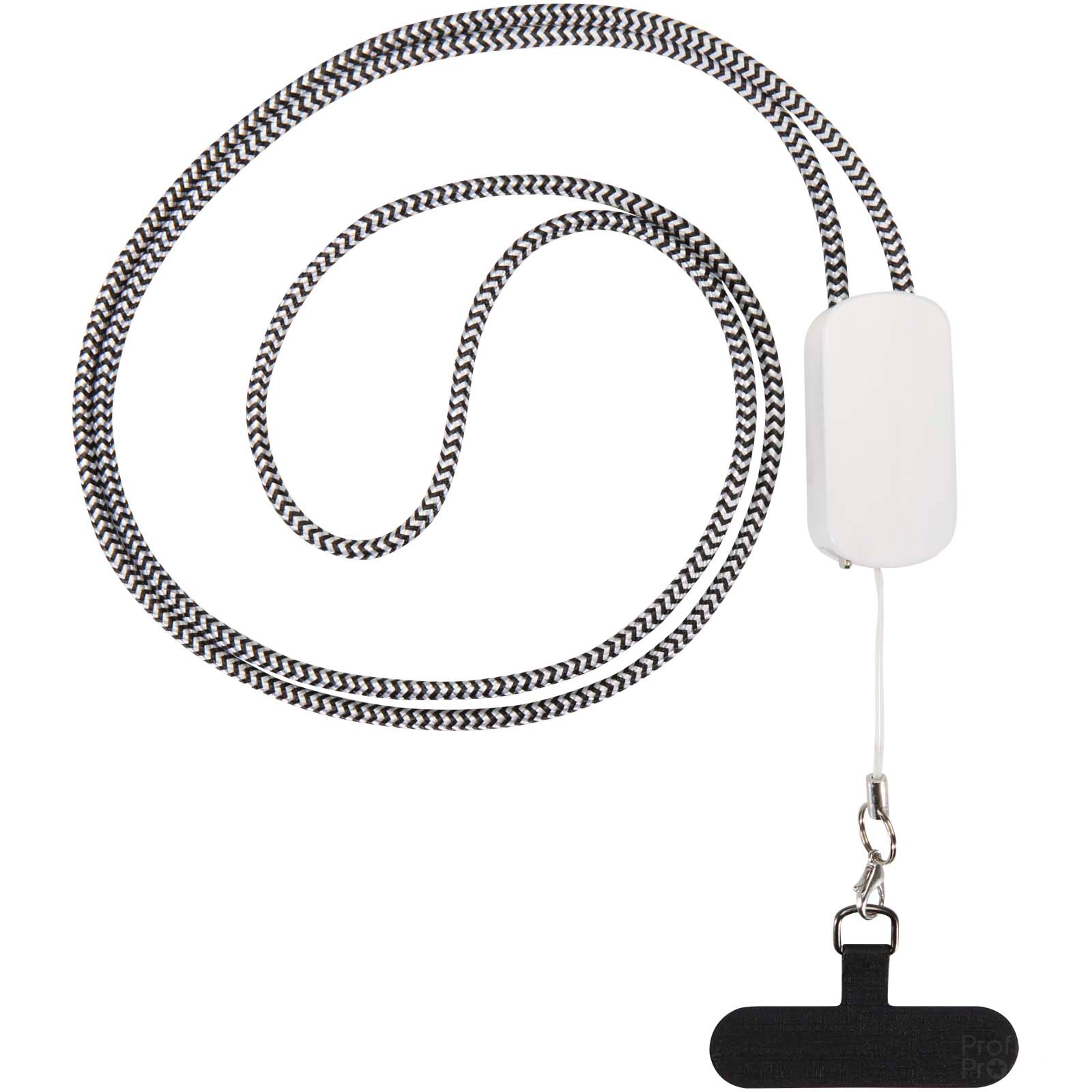 Anser logoband for smarttelefon av resirkulert plast med innebygd 5-i-1-kabel på 27 W