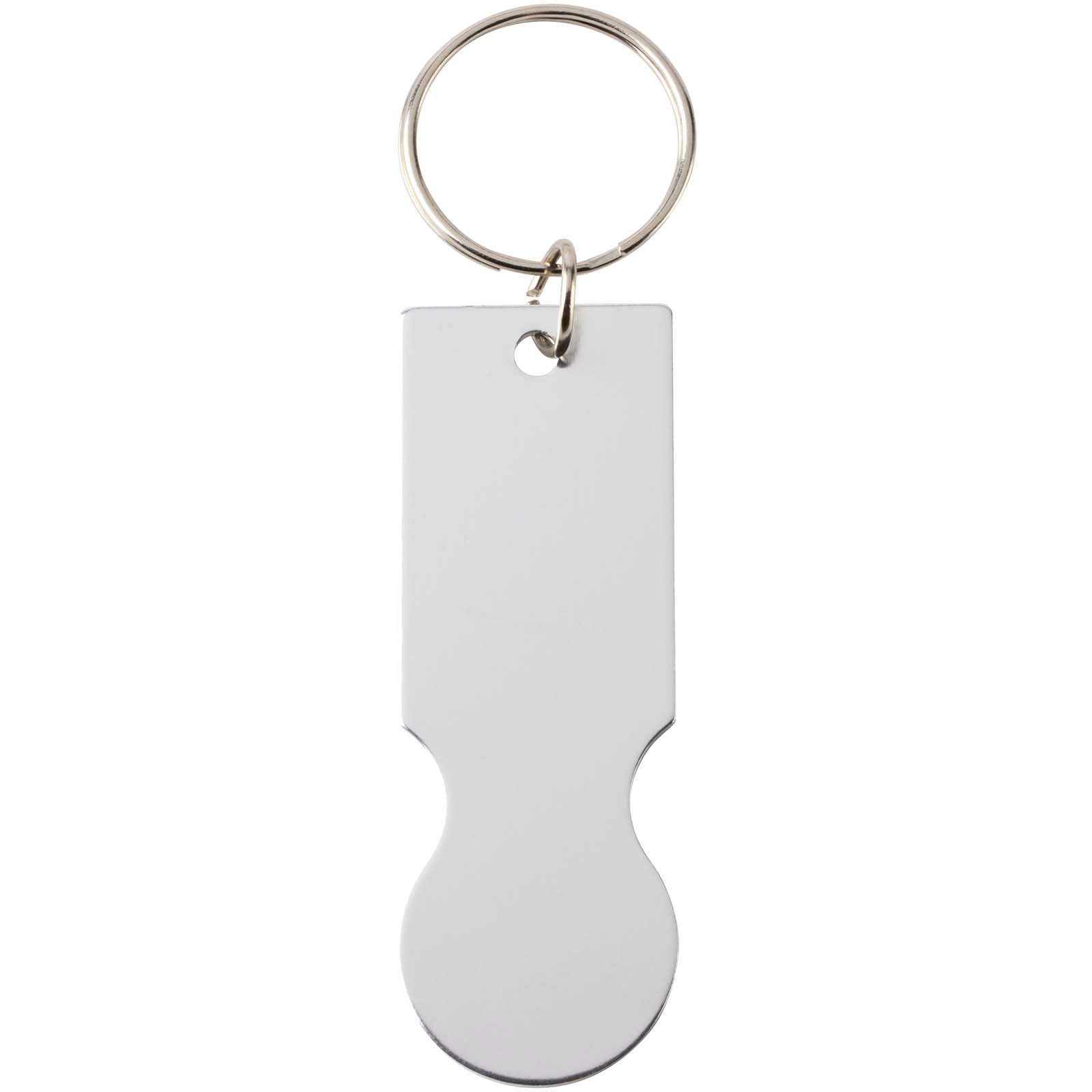 Rhea Recycled Aluminum Trolley Token Keyring