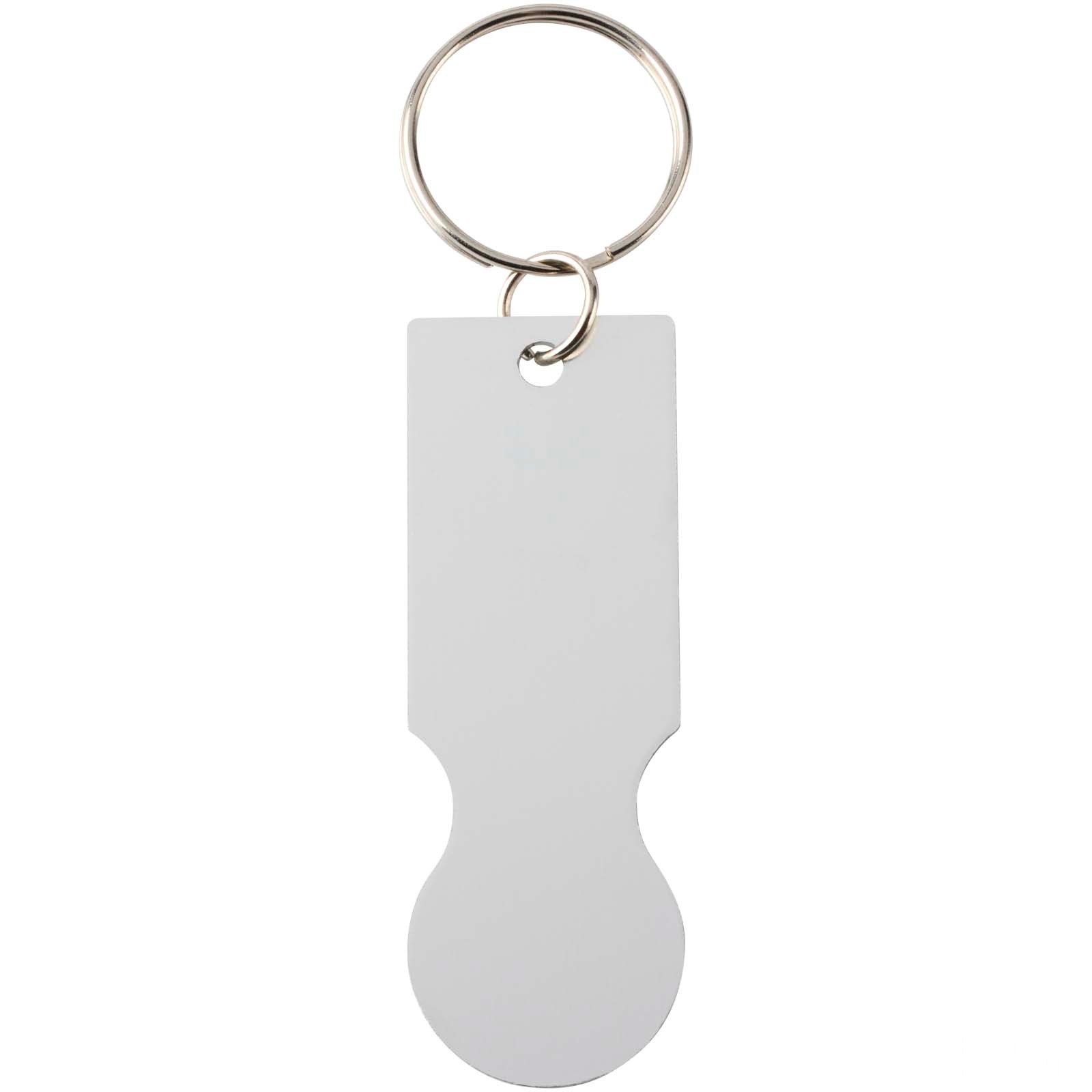 Rhea Recycled Aluminum Trolley Token Keyring