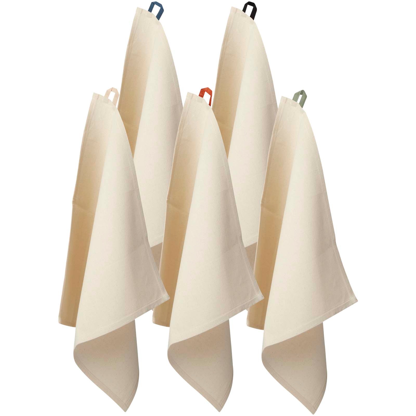 Alora kökshandduk av 200 g/m² återvunnen bomull - Havregryn med tryck