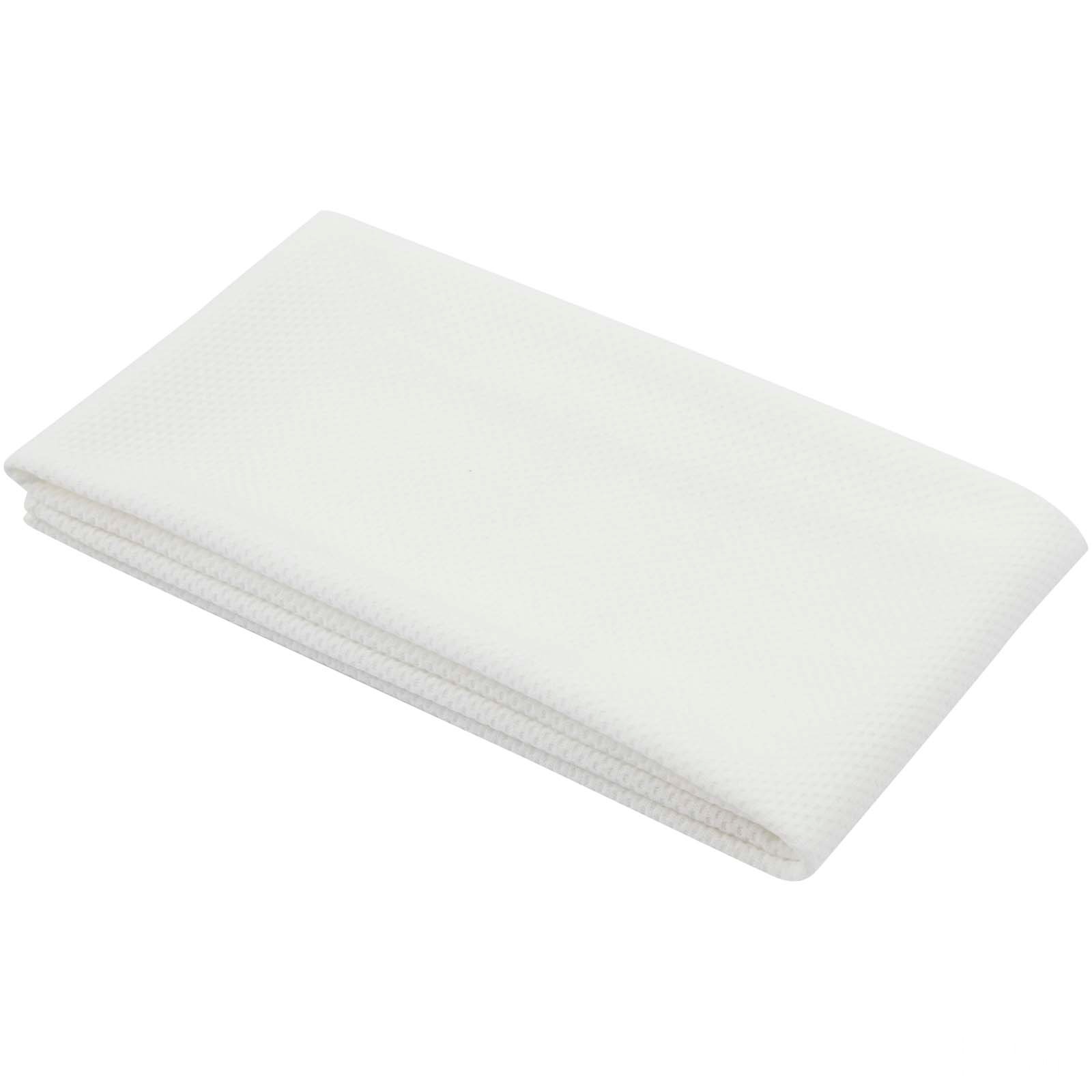 Althea sporthandduk 30 x 80 cm - Vit med tryck