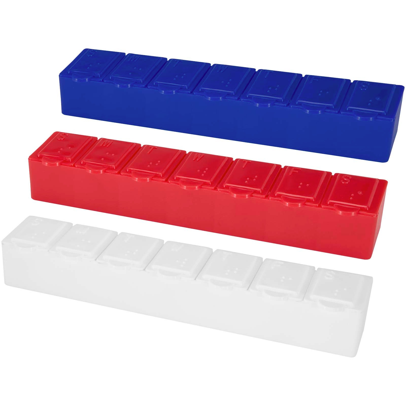 Dose 7-dagers multivitaminorganisator med logo