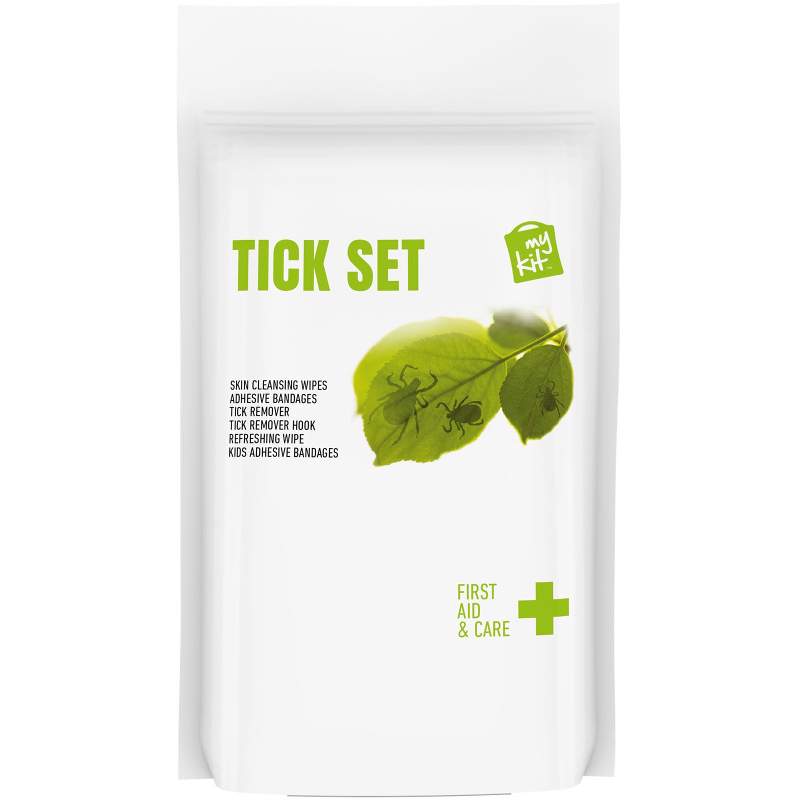 MyKit flått (Tick) med papirpose - Vit, forside