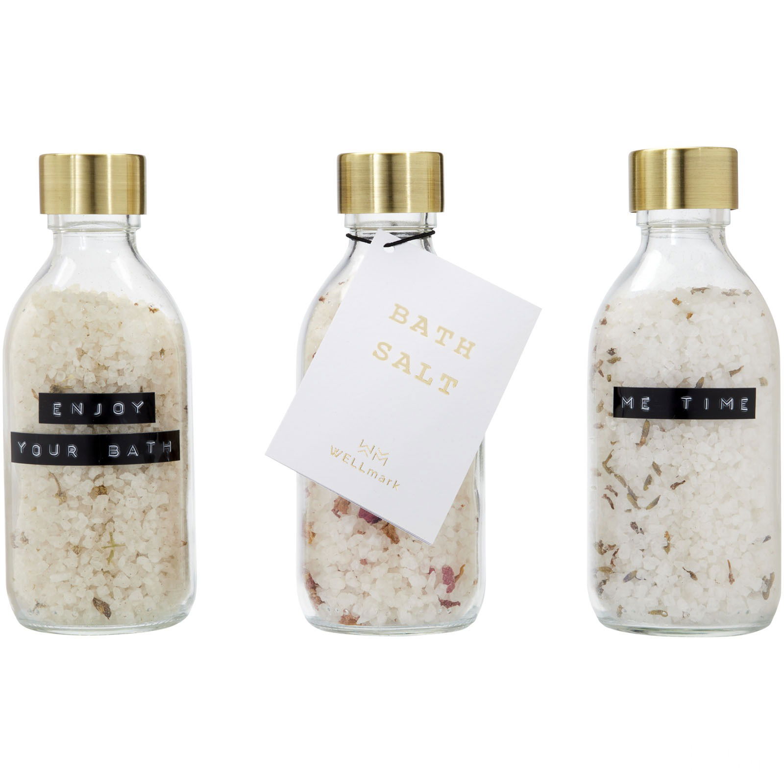 Wellmark Just Relax 3-delad presentförpackning med badsalt, 200 ml - Transparent klar med tryck