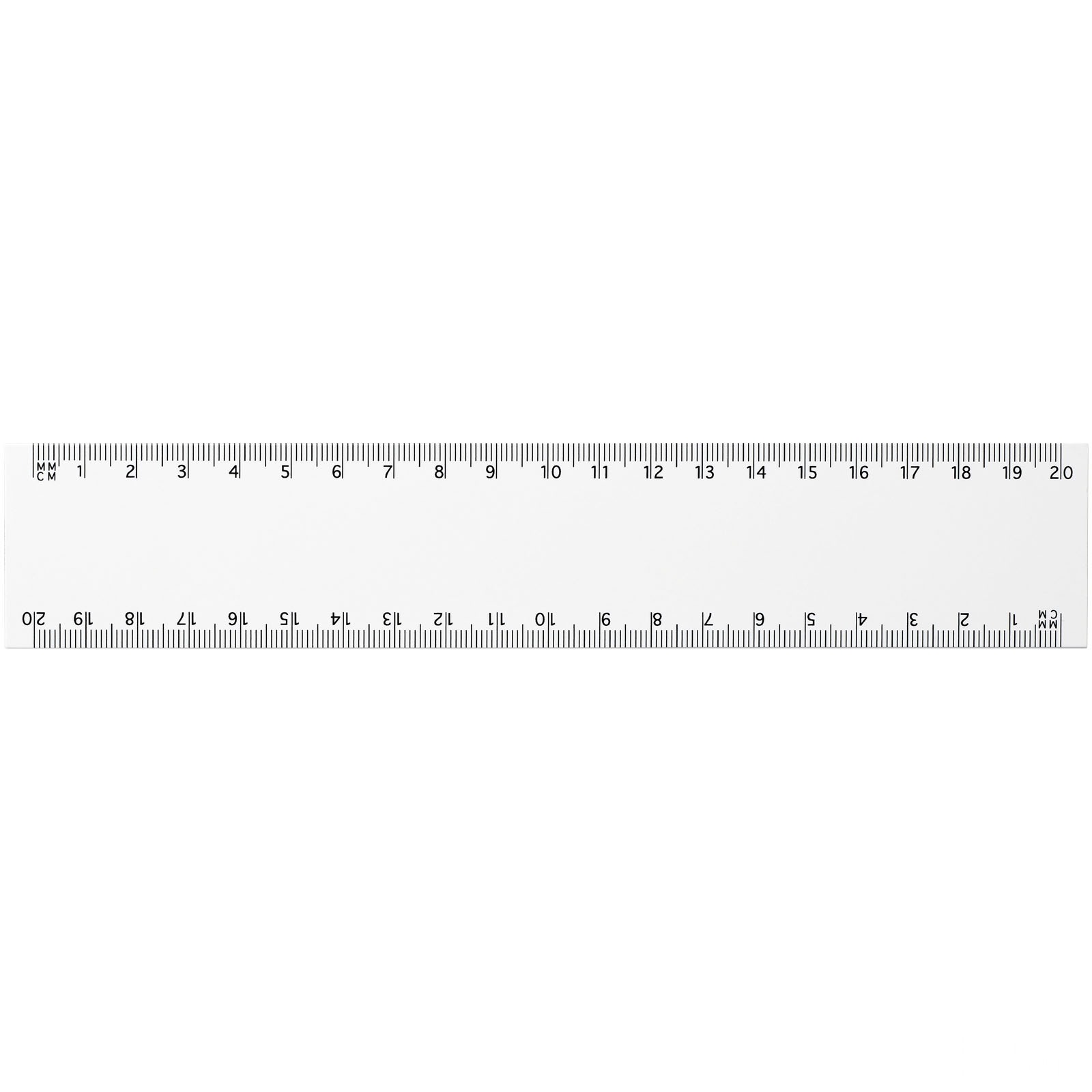 Arc 20 cm fleksibel linjal med trykk - Vit, forside