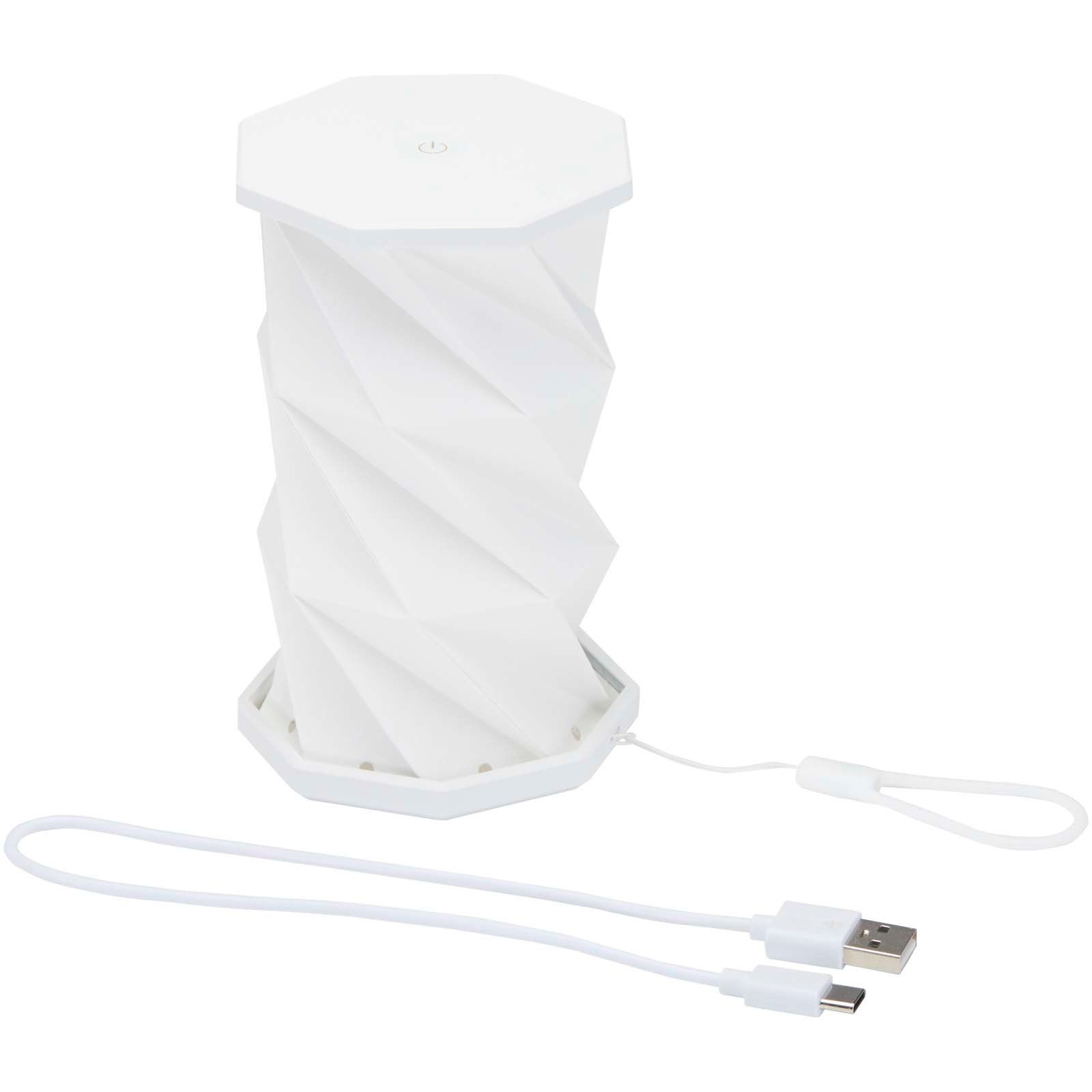 Celestia hopfällbar bordslampa i återvunnen plast