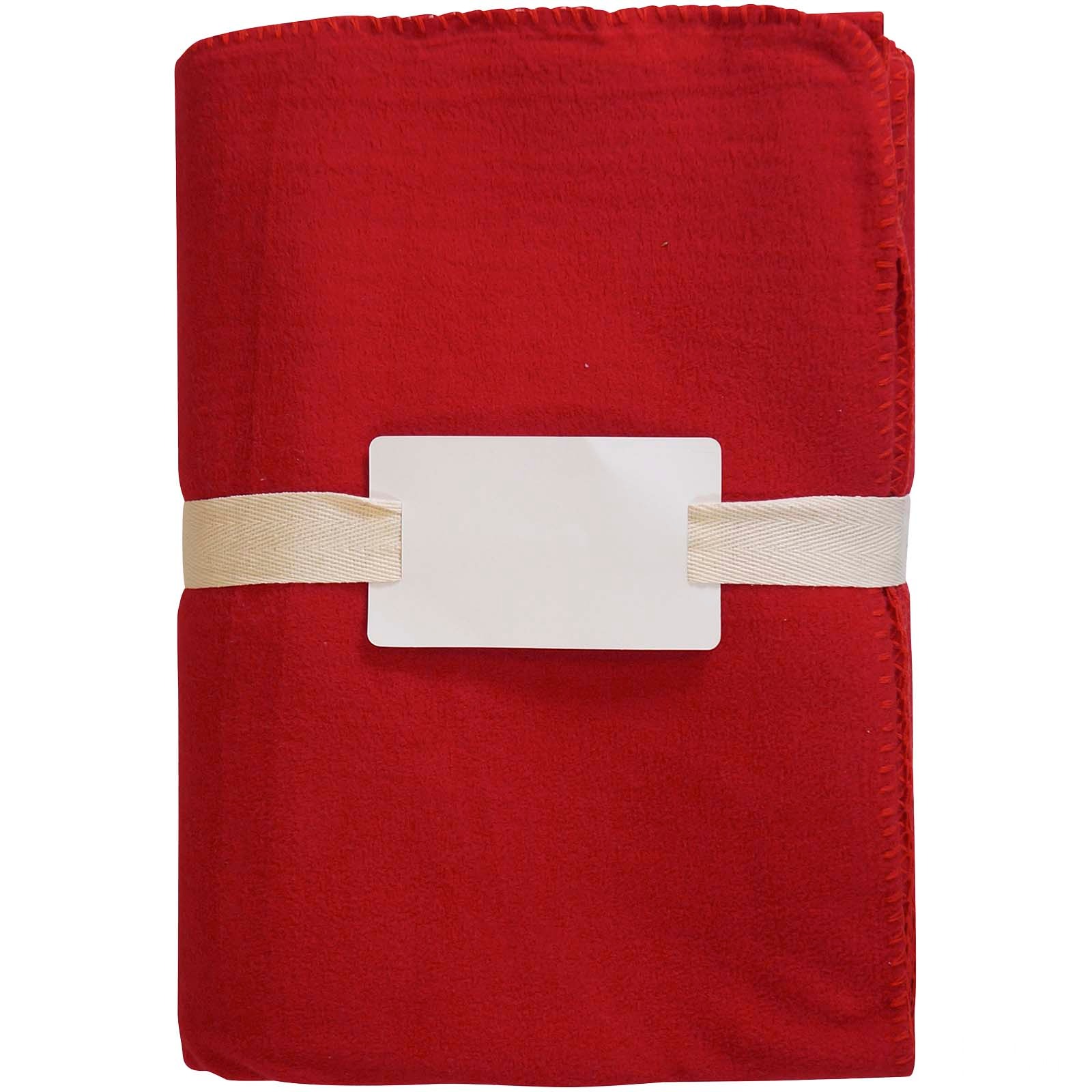 Citizen Green Replay resirkulert pledd – 120 x 150 cm - Röd med trykk
