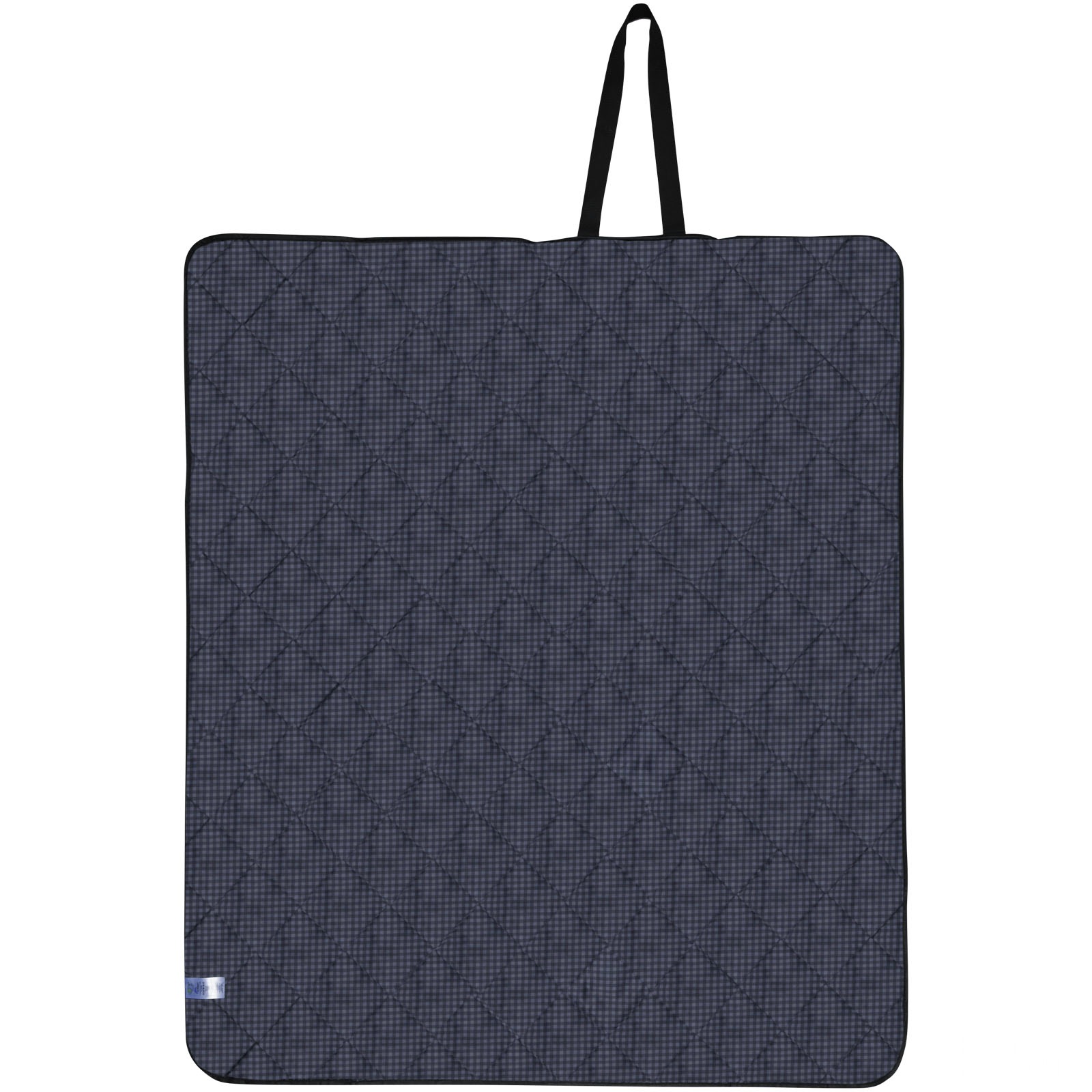 Clary piknikpledd av GRS-resirkulert polyester med trykk - Marinblå, forside