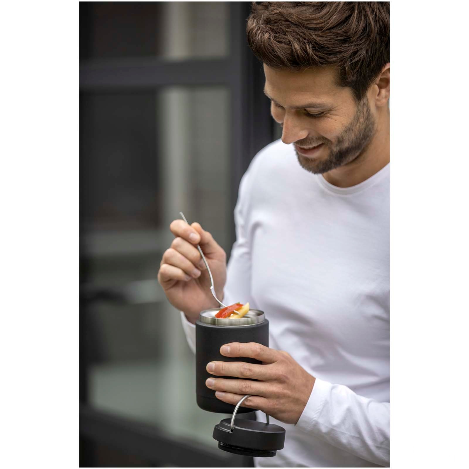 Doveron 500 ml matboks av resirkulert rustfritt stål med logo