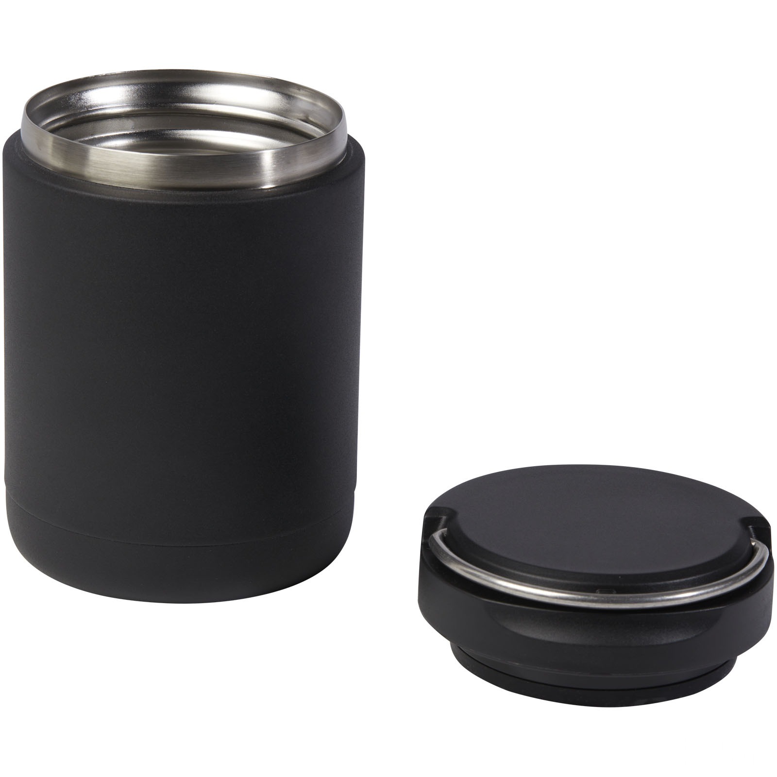 Doveron 500 ml matlåda i isolerad, återvunnen rostfri stål - Svart med tryck