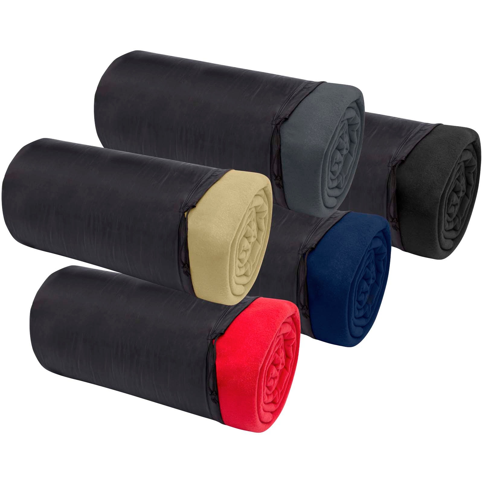 Huggy fleece plaid blanket with carry pouch 220x250 cm