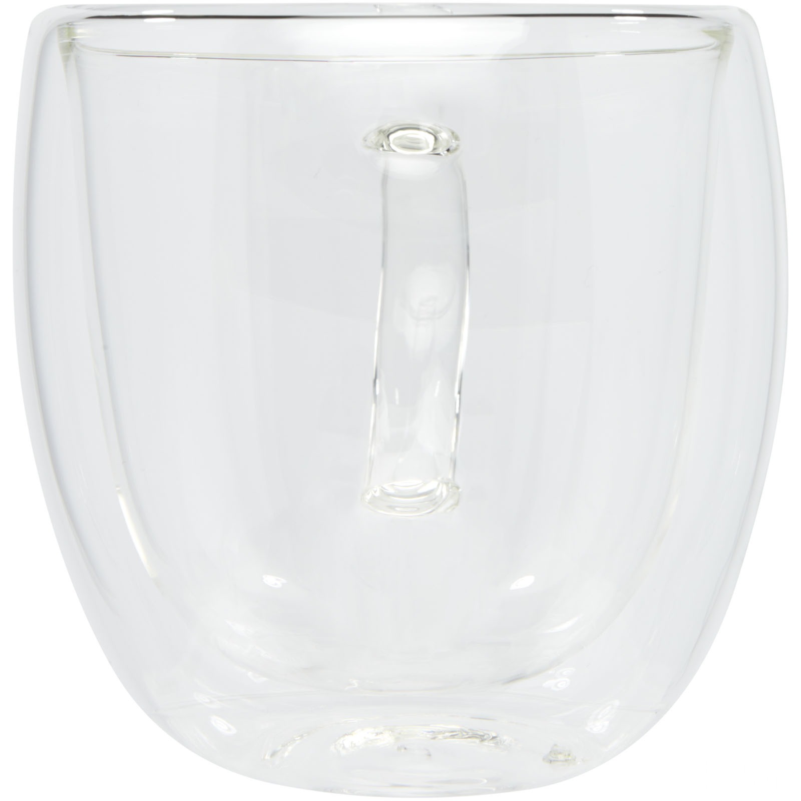 Manti två stycken 250 ml glaskopp med dubbelvägg och underlägg av bambu 