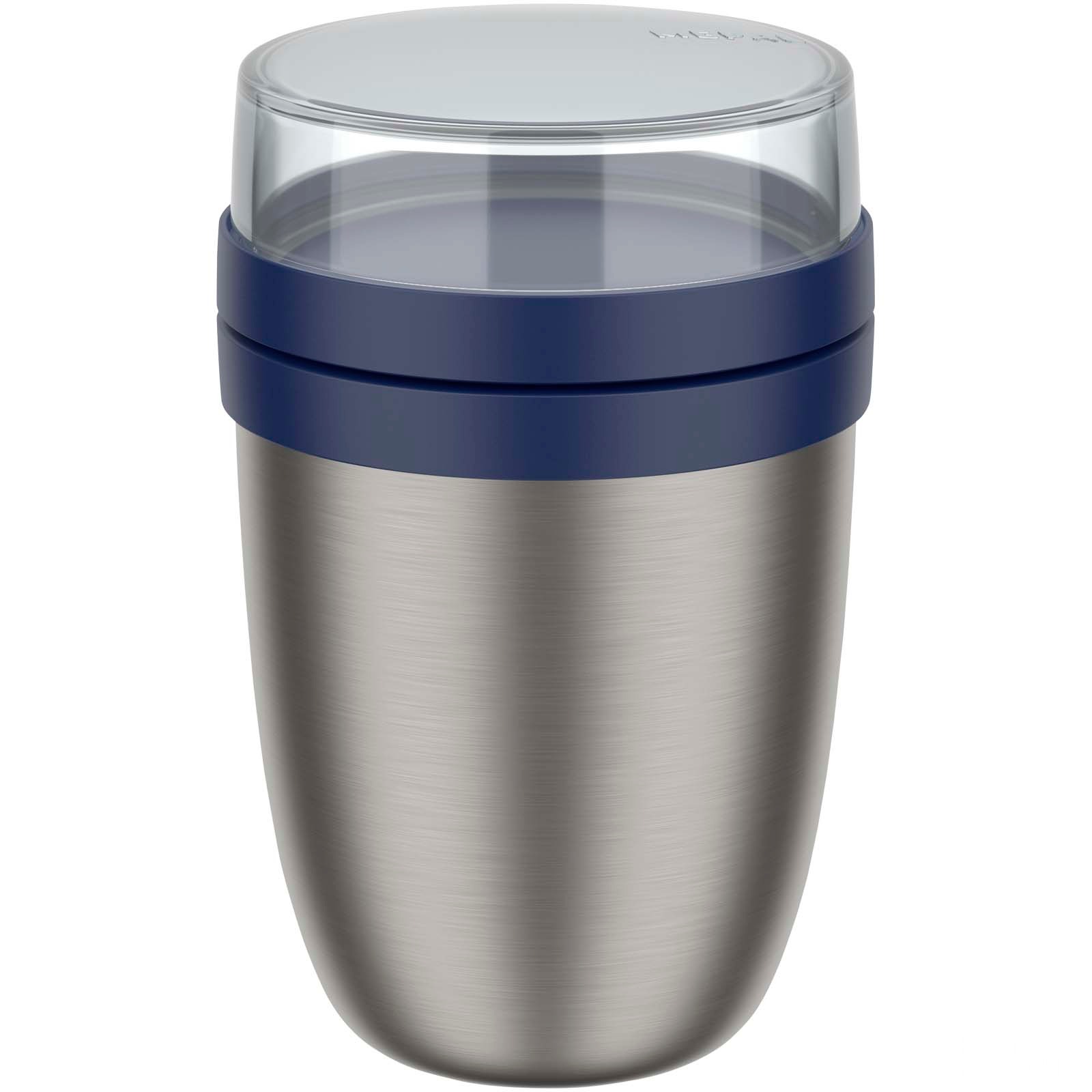 Mepal Ellipse 500+200 ml isolerad lunchbägare 2.0 - Klarblå med tryck