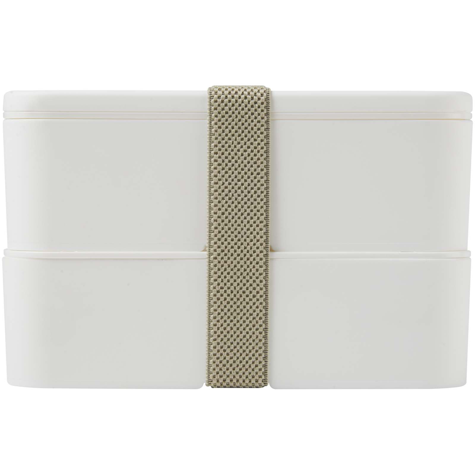 MIYO POP 700 + 700 ml lunchlåda i dubbla lager - Vit, framsida