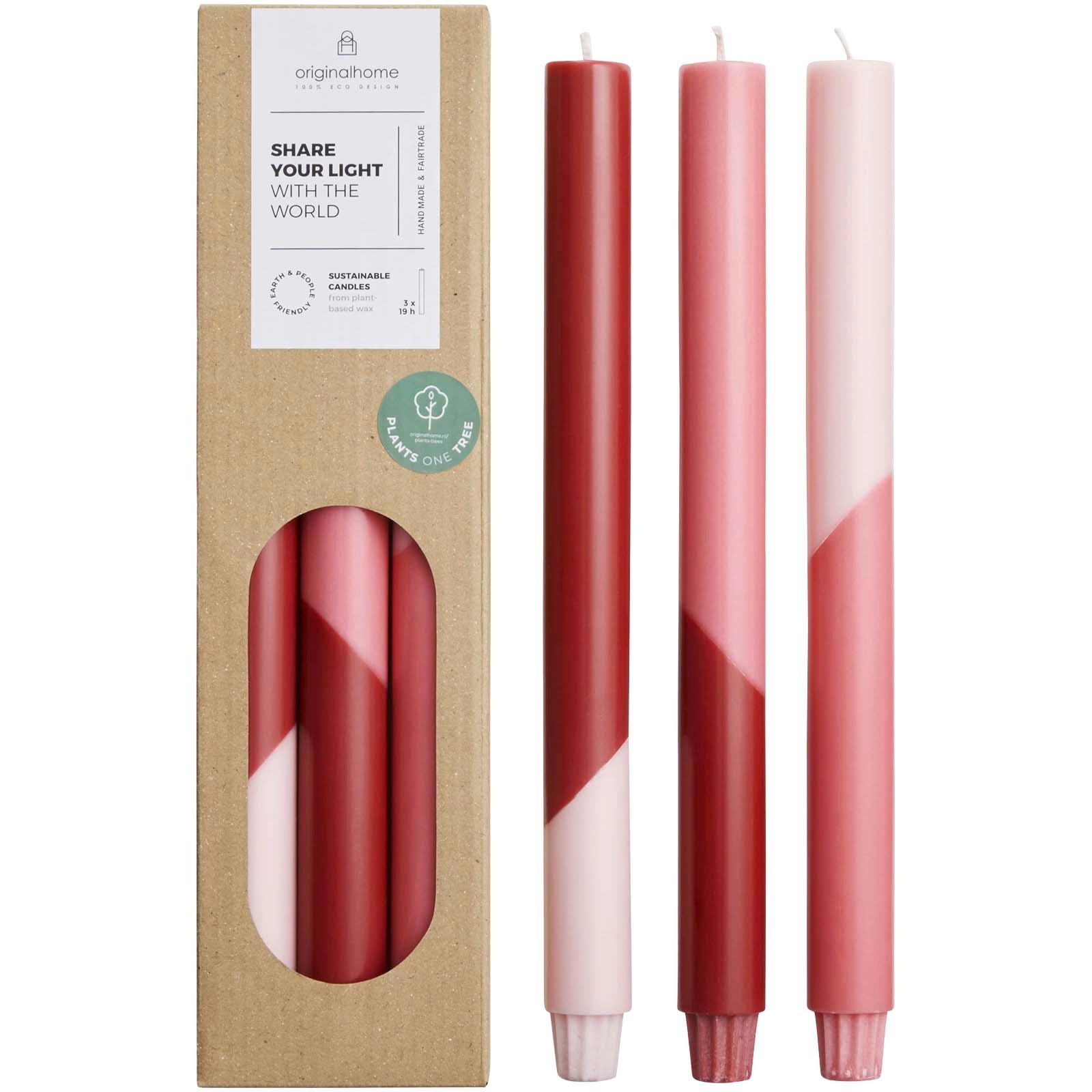 Originalhome Eden diagonal candles - set of 3