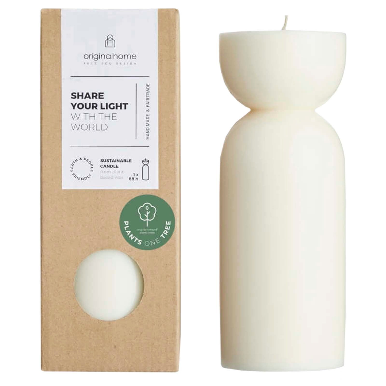 Originalhome ekologiskt ljus – medium - Naturvit med tryck