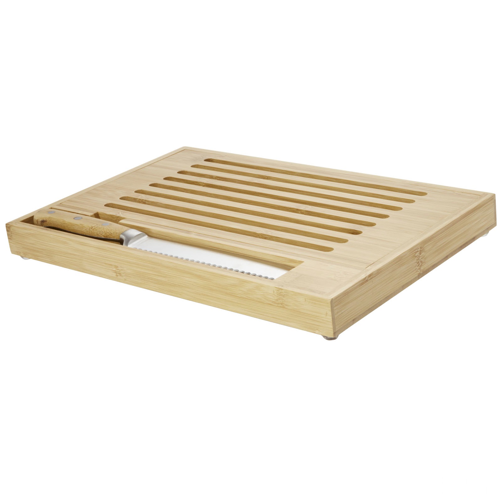 Pao Bamboo Bread Board with Integrated Knife