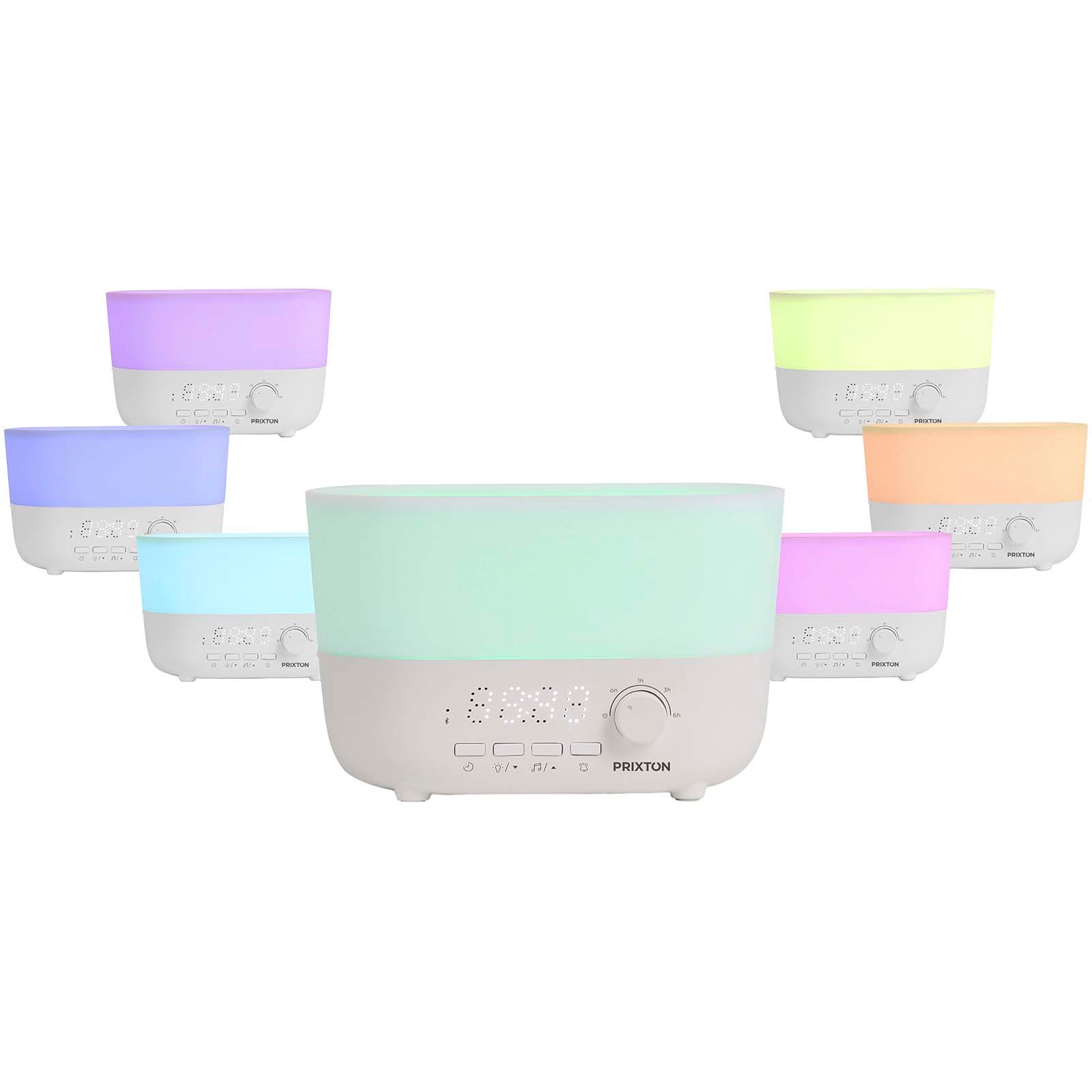 Prixton Connected 4-i-1-luftfuktare med arom - Vit med tryck