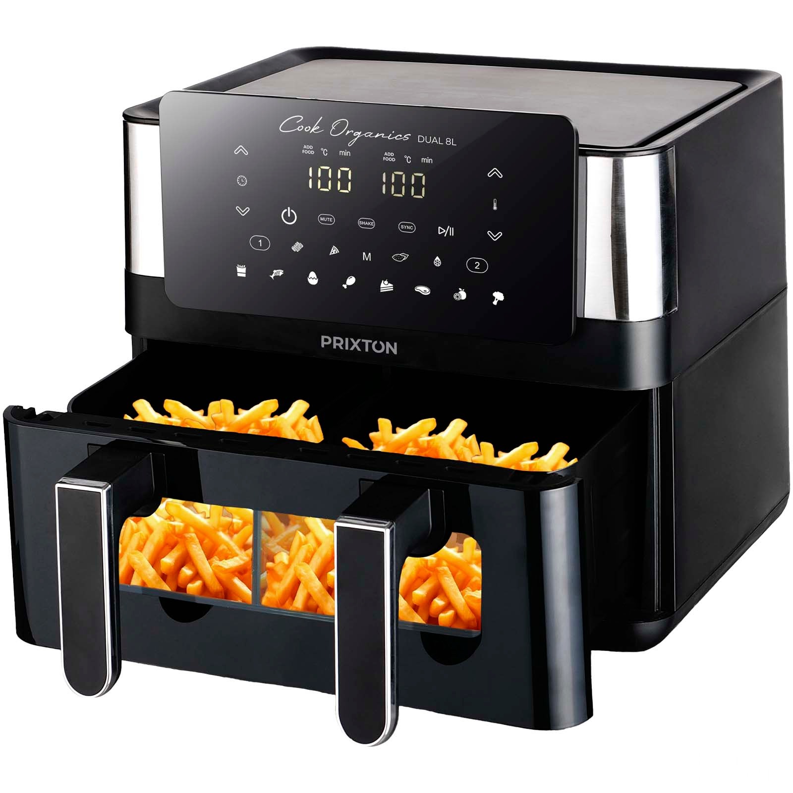 Prixton Cook Organics dobbel airfryer på 8 liter