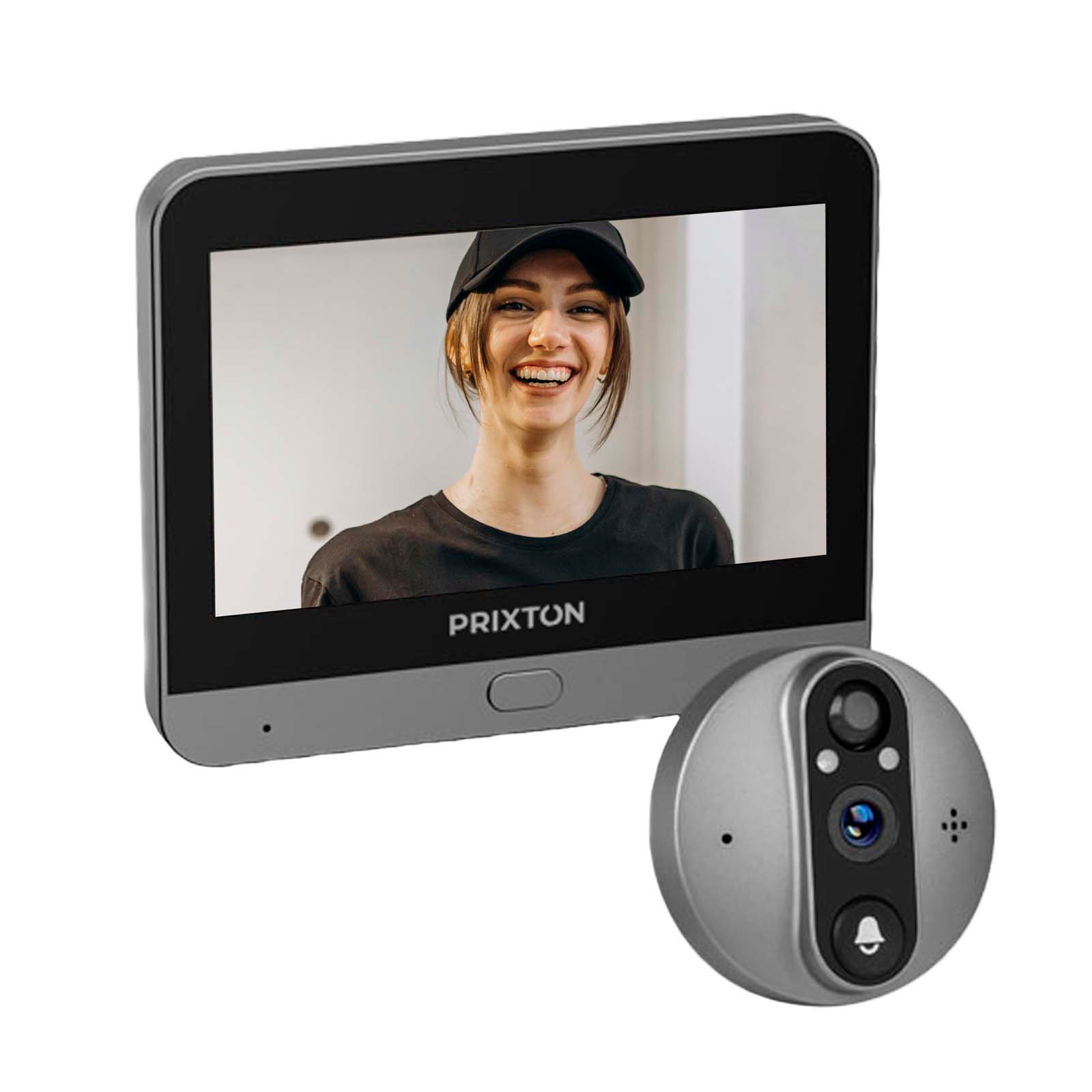 Prixton DV50 smart WiFi door viewer - Svart with custom print