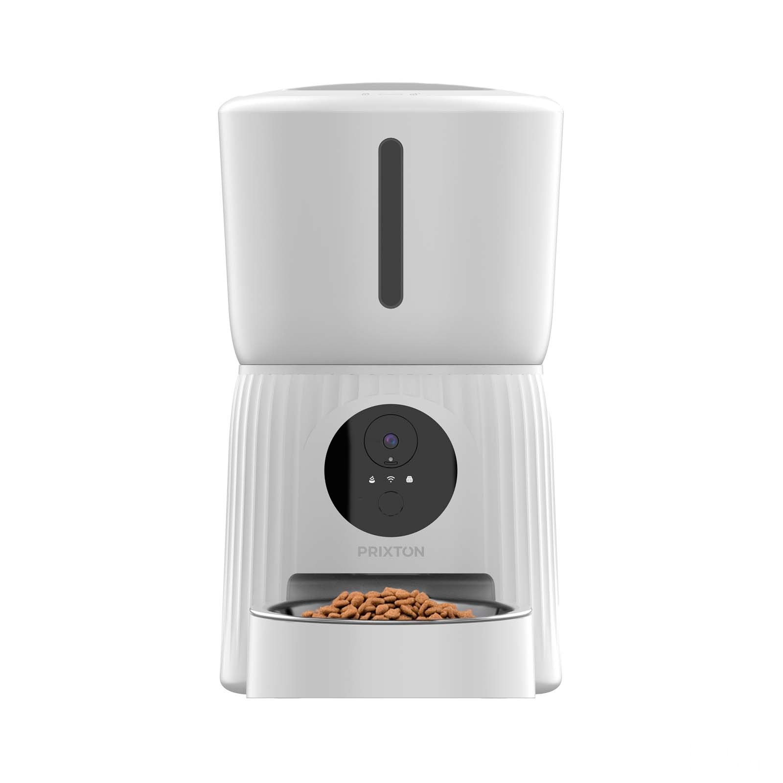 Prixton smart automatic pet feeder with wifi - Vit, front view