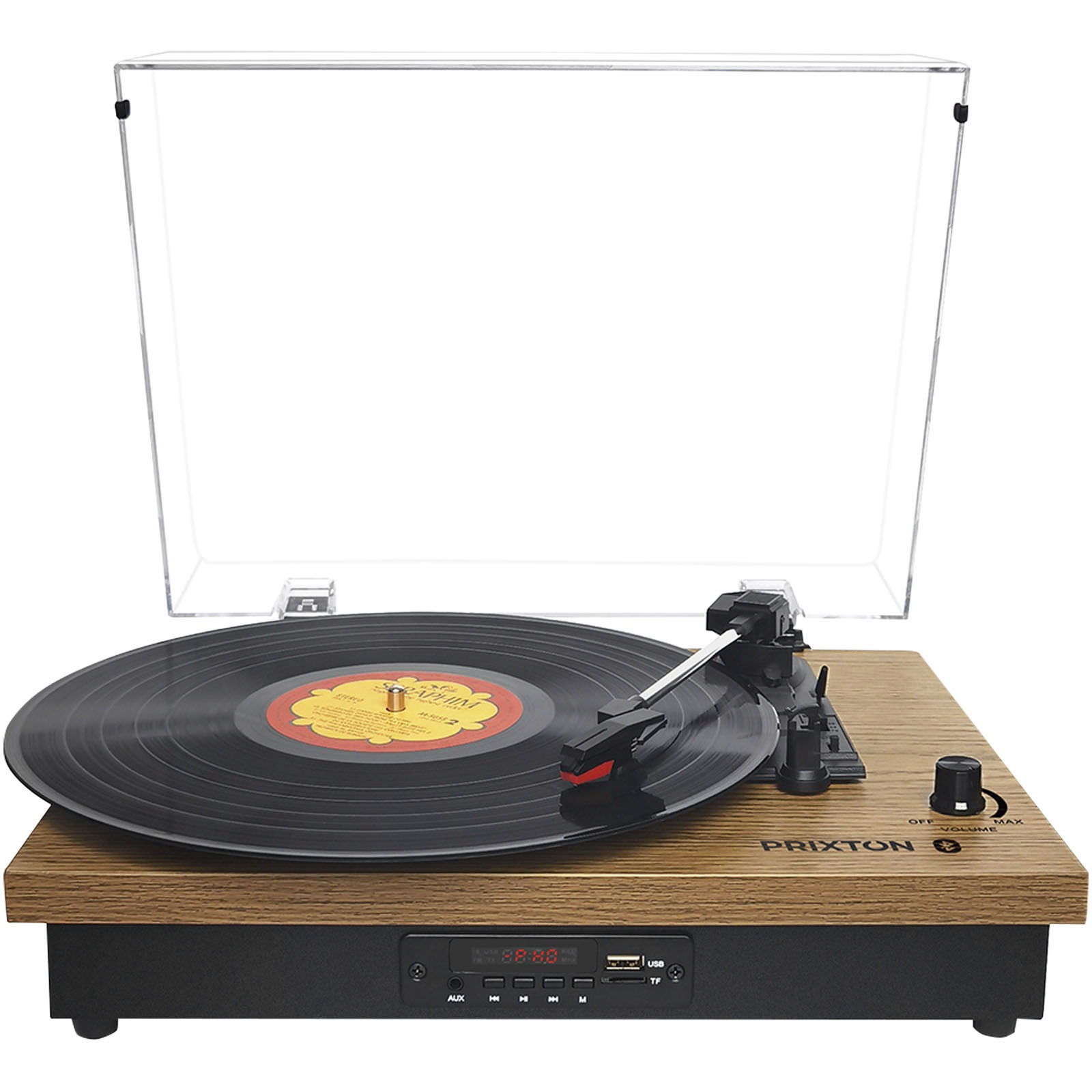 Prixton Studio vinylspiller - Trä, forside