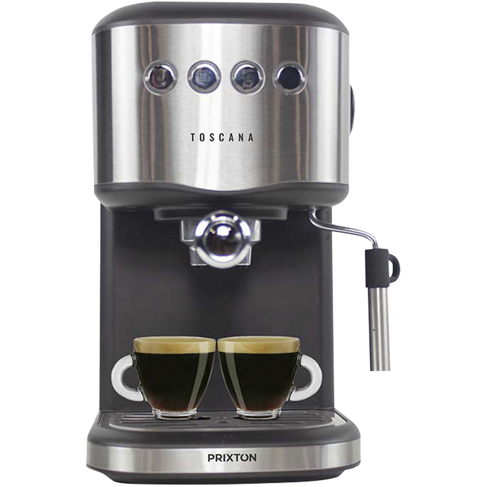 Prixton Toscana espressomaskin og kaffetrakter - Svart, forside