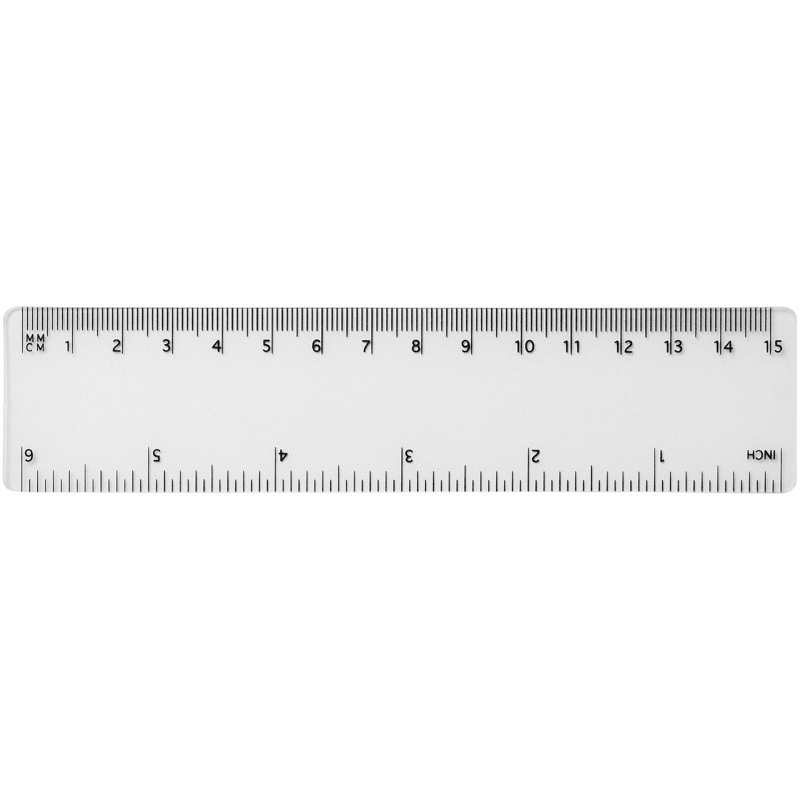 Rothko 15 cm plastlinjal med trykk - Transparent, forside