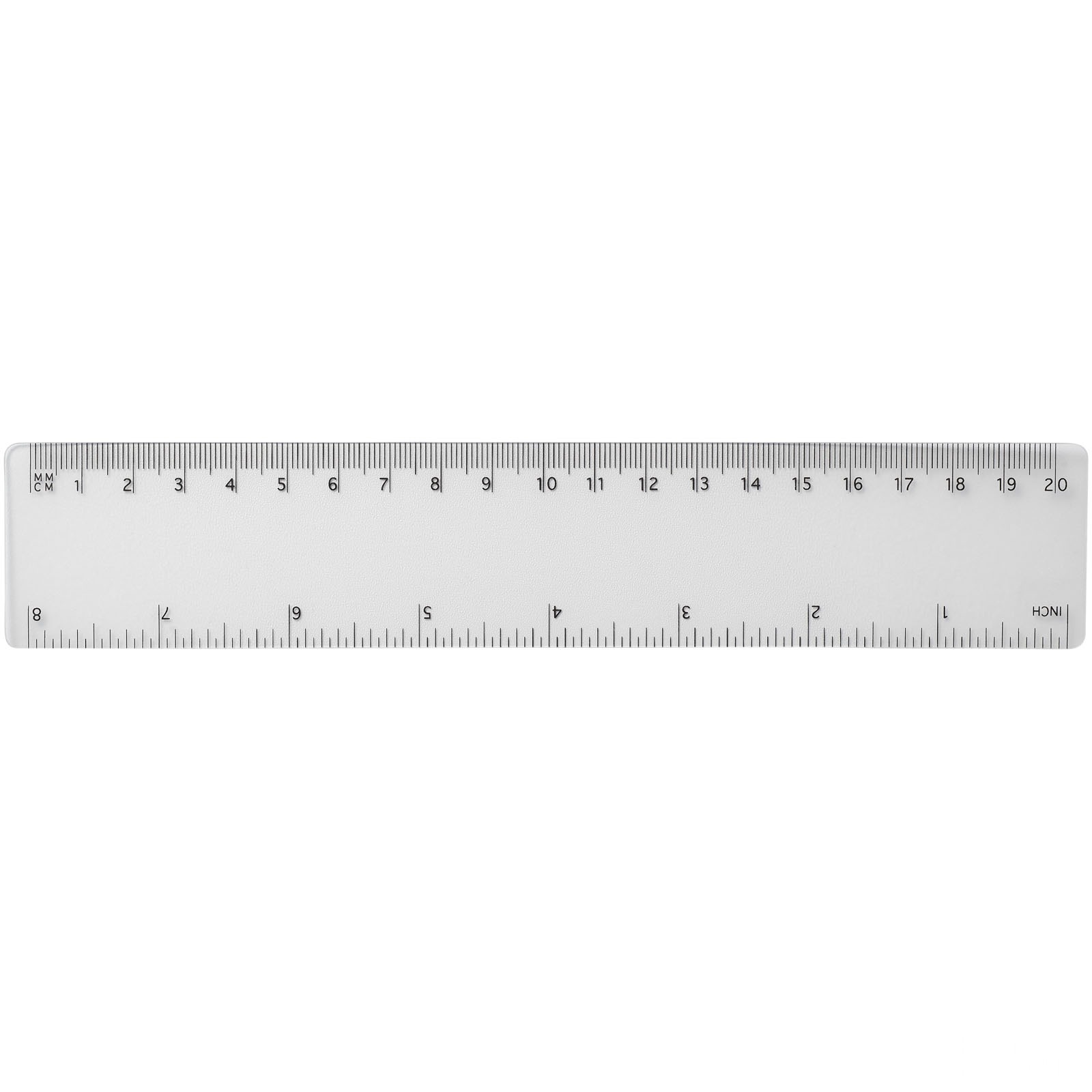 Rothko 20 cm plastlinjal med trykk - Transparent, forside
