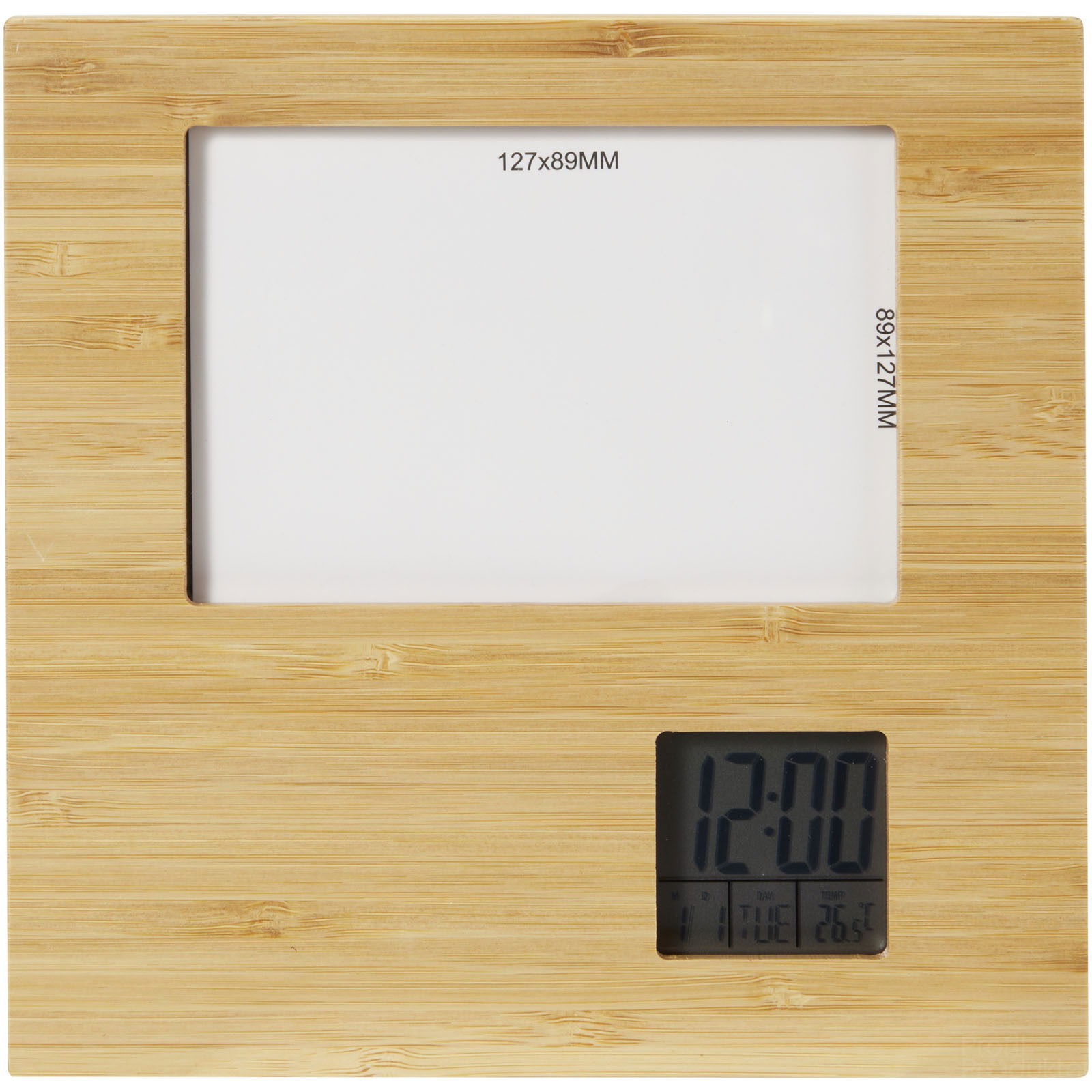 Sasa fotoram med termometer i bambu