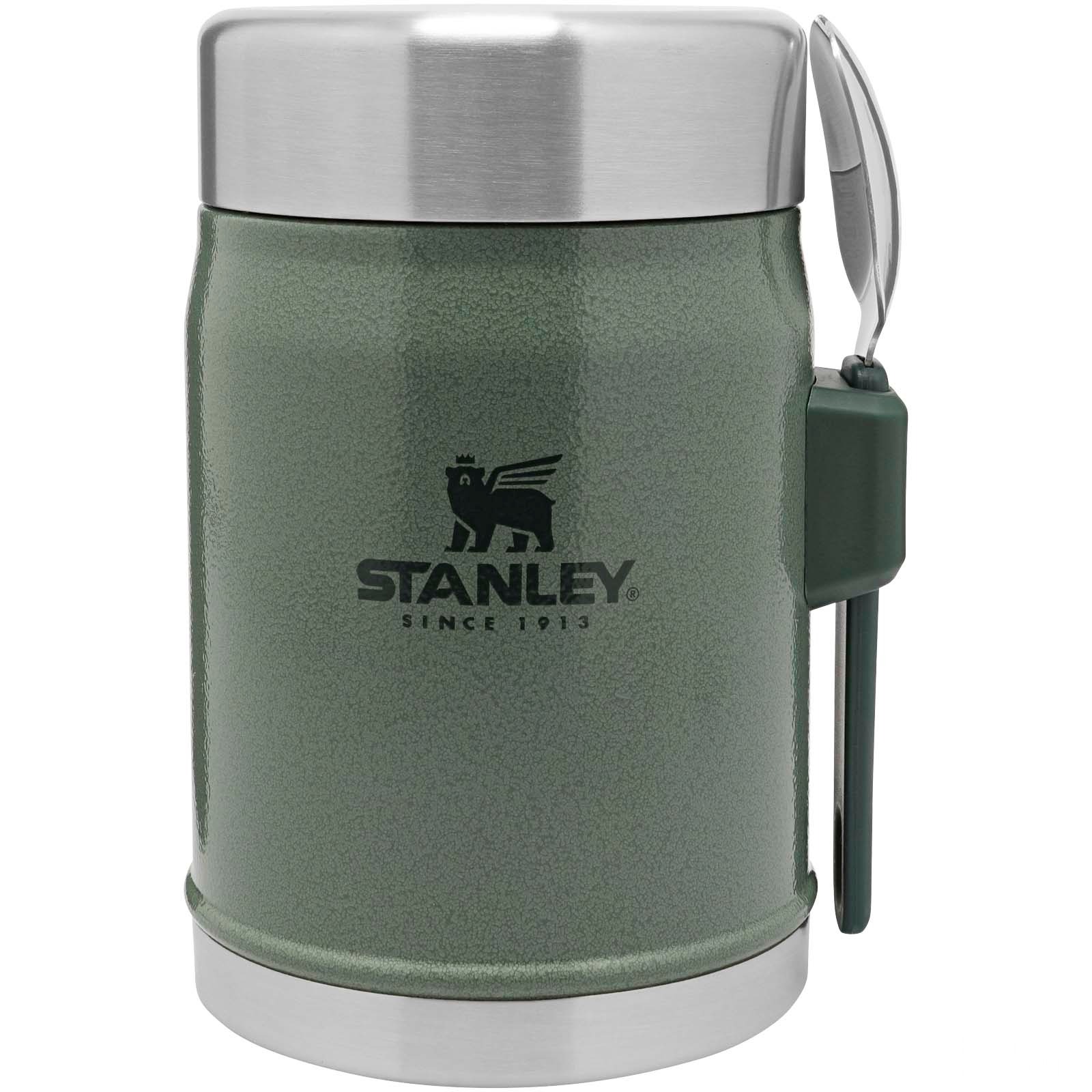 Stanley Legendary 400 ml matbeholder med spork og logo - Skogsgrön, forside