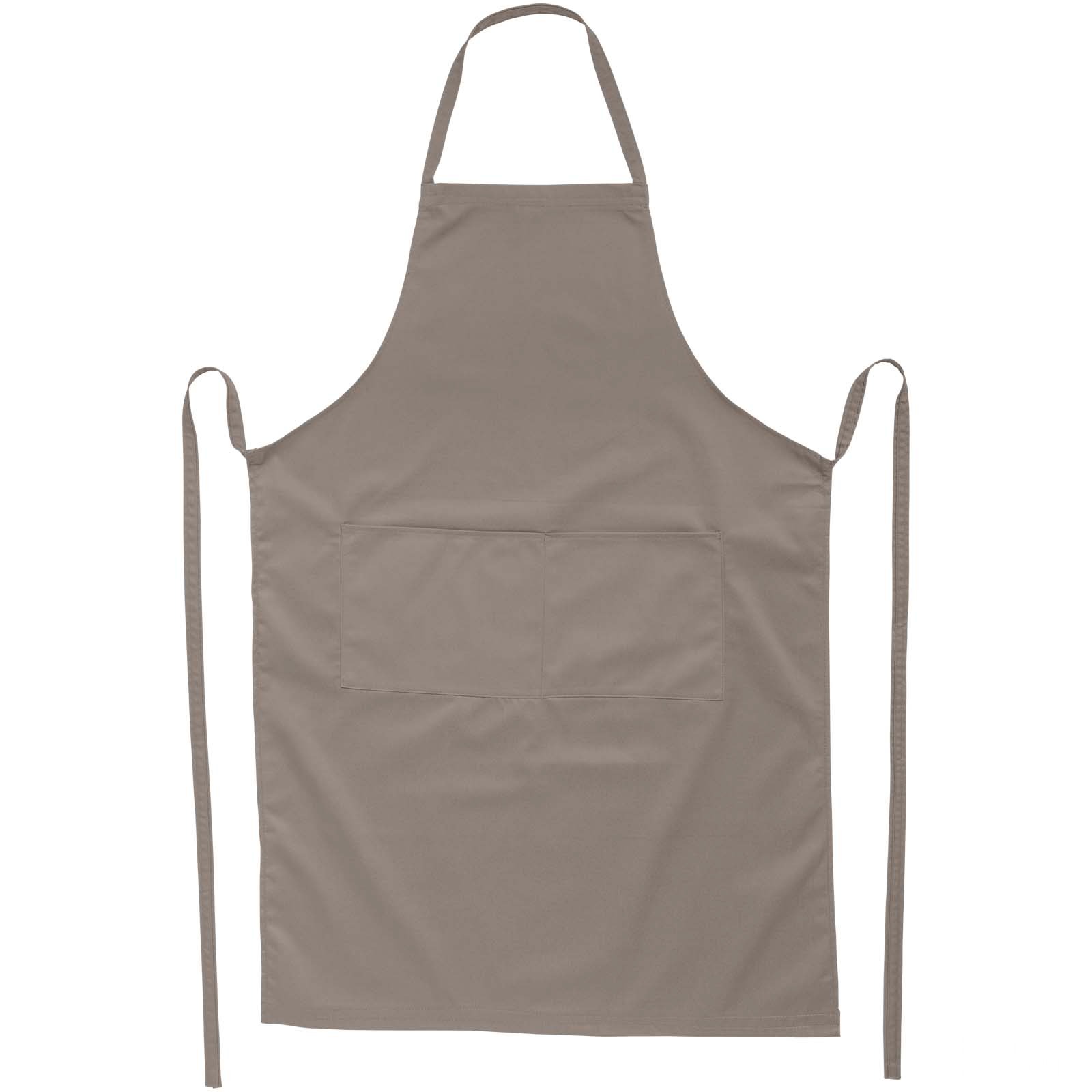 Viera 240 g/m² Cotton and Polyester Apron - Grey, front view