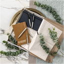 Atlana A5 notatbok av lærrester med trykk - bilde 4