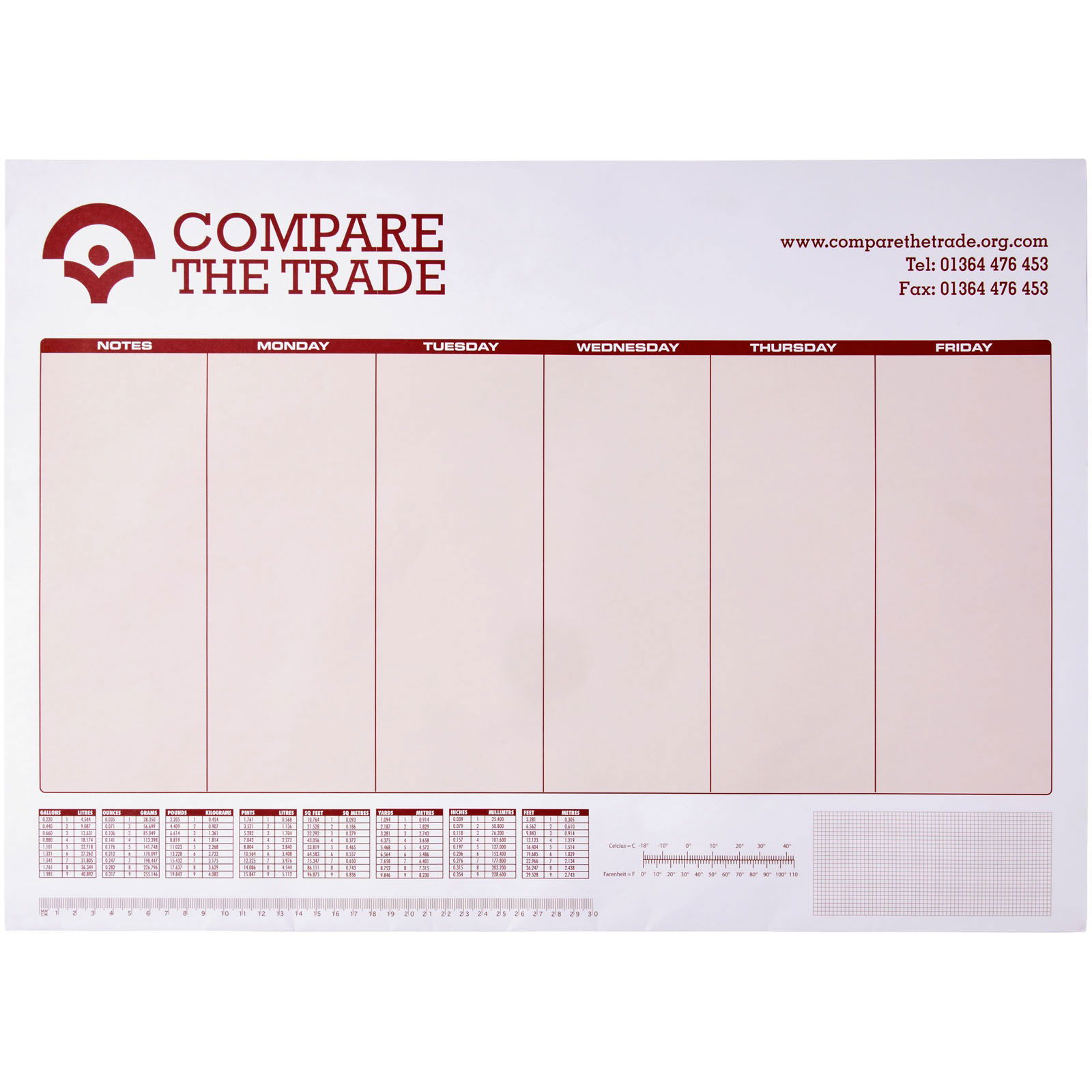 Desk-Mate® A3 notepad