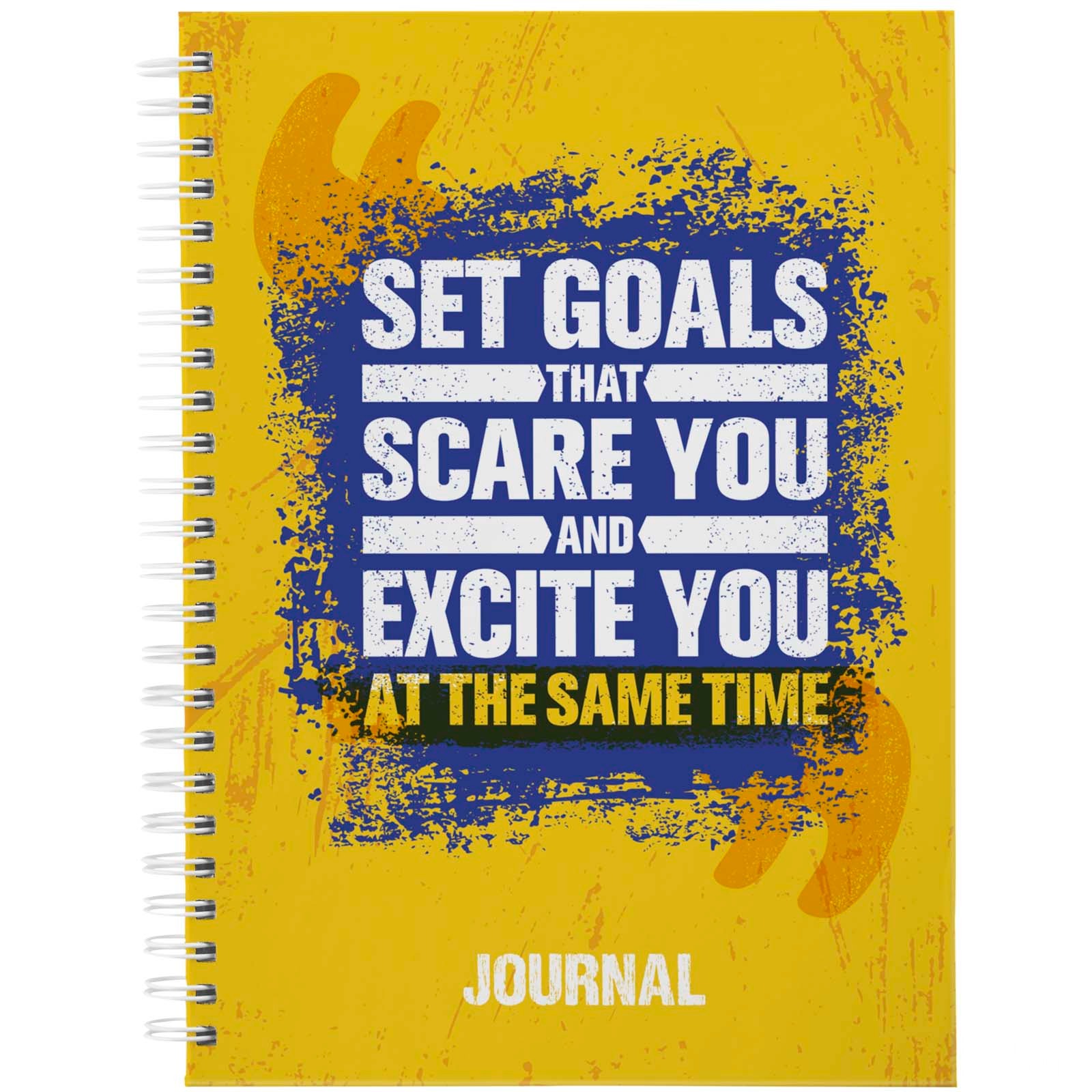 Desk-Mate® A5 innbundet journal med trykk - Vit, forside