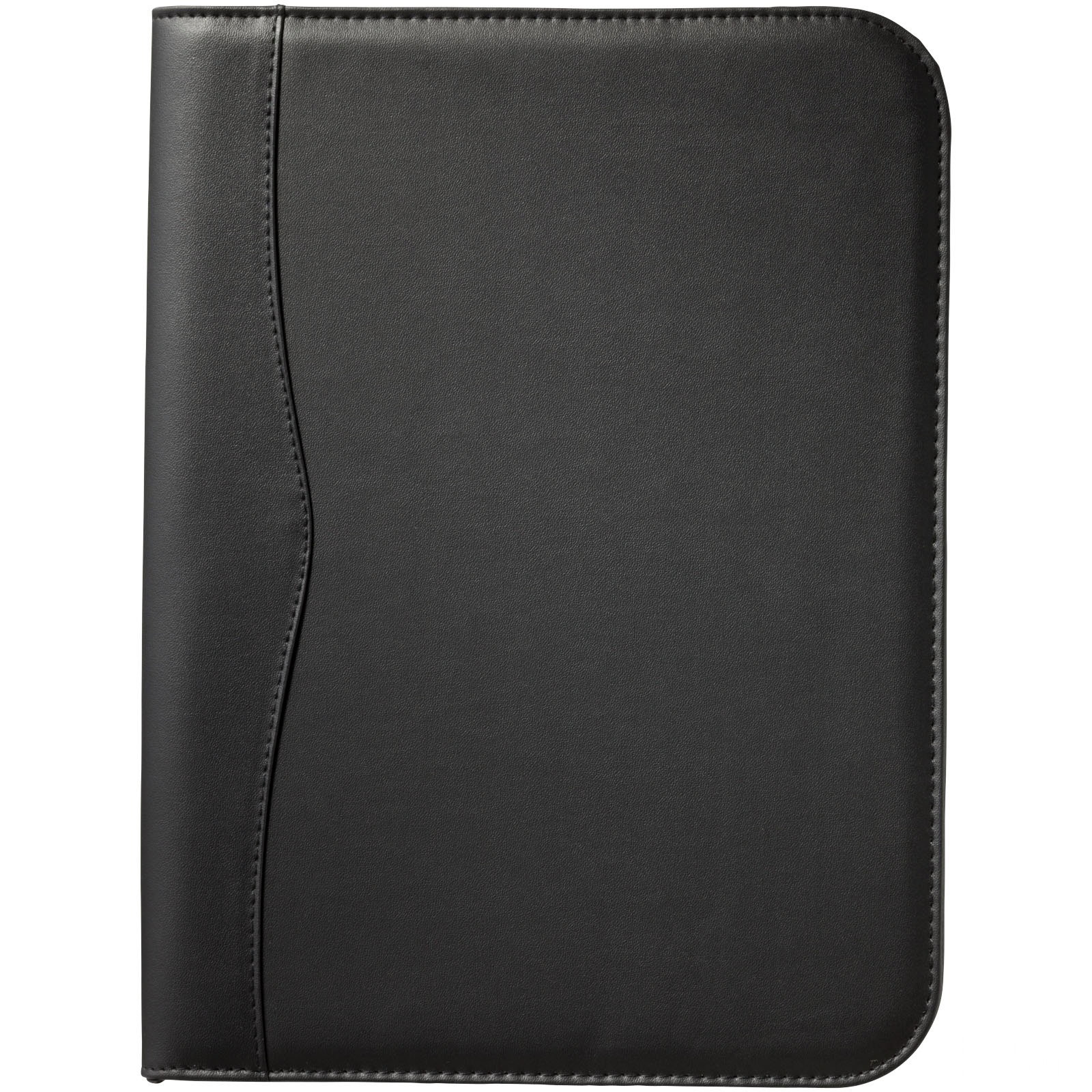 Ebony A4-mappe med glidelås og trykk