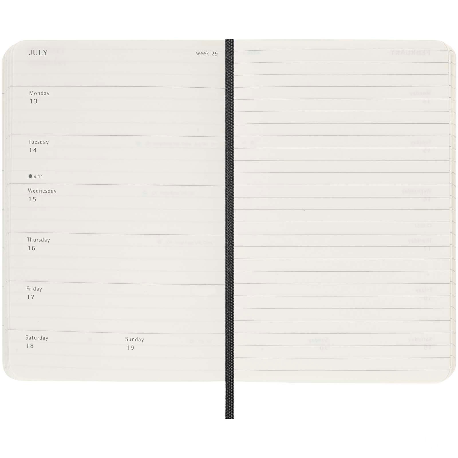 Moleskine 12-månaders veckoplanerare med mjukt omslag