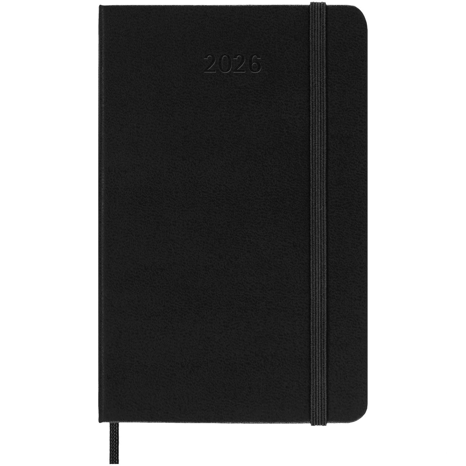 Moleskine hard cover 12 month PK daily planner - Svart, front view