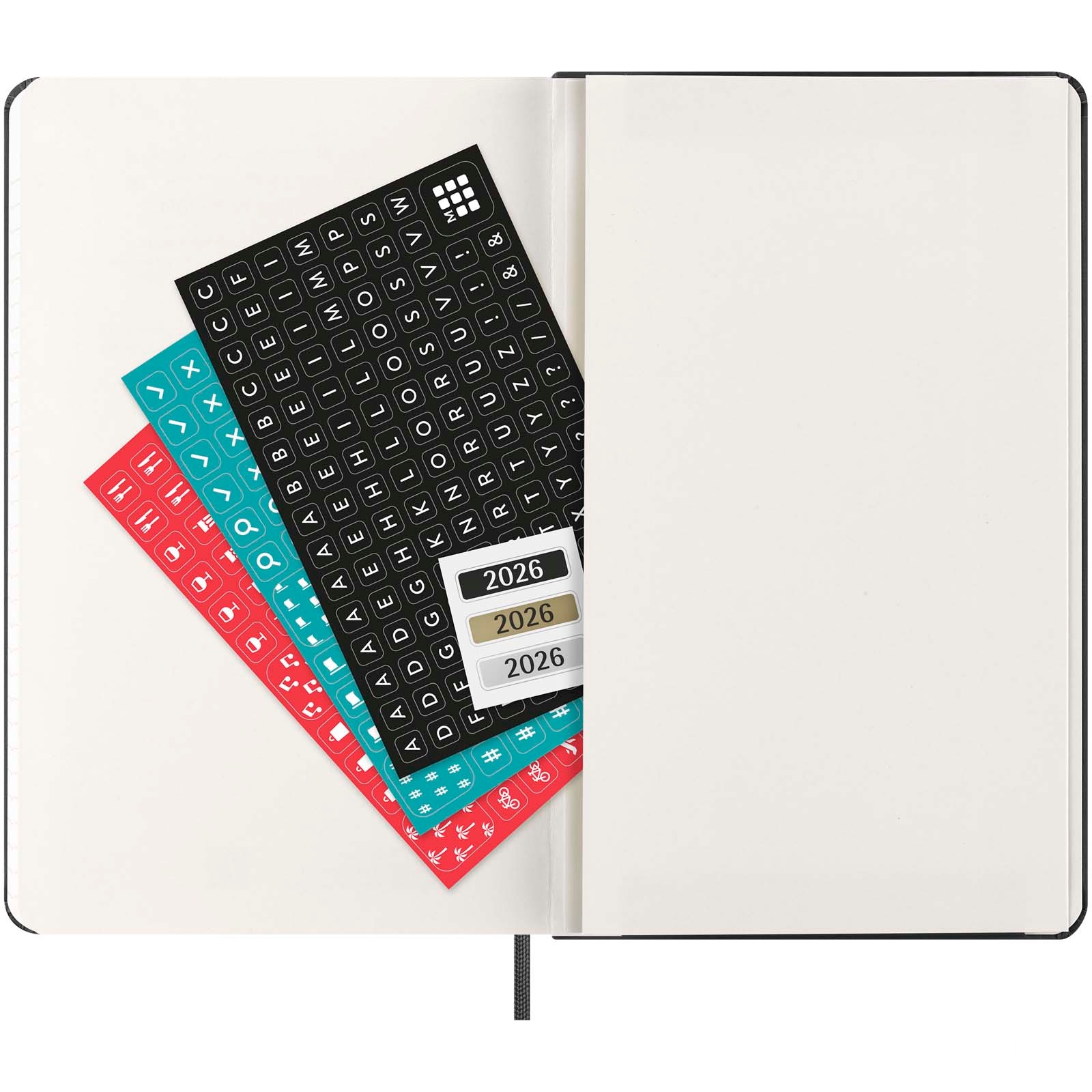 Moleskine inbunden 12-månaders L horisontell veckoplanerare