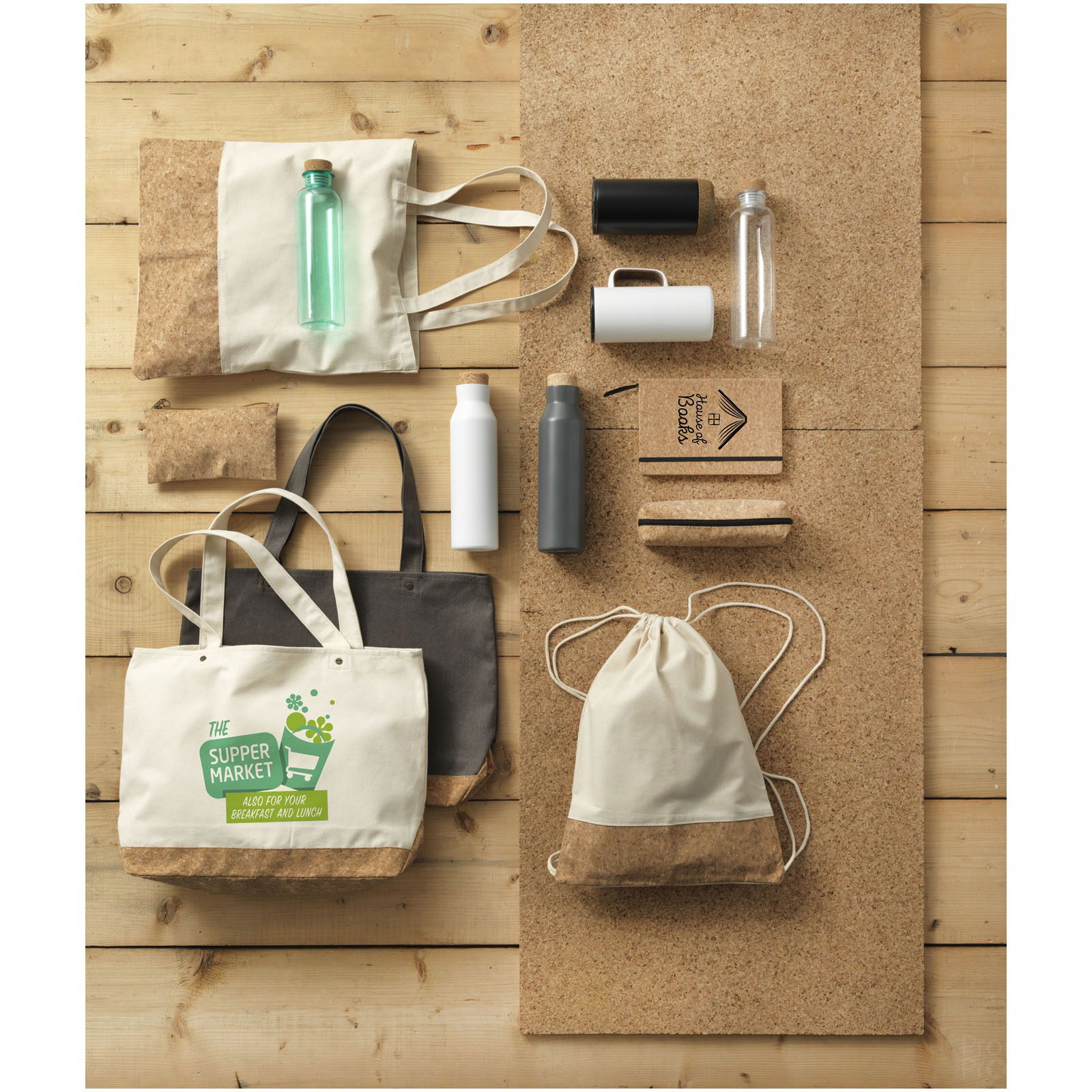 Napa notatbok A5 i kork med logo