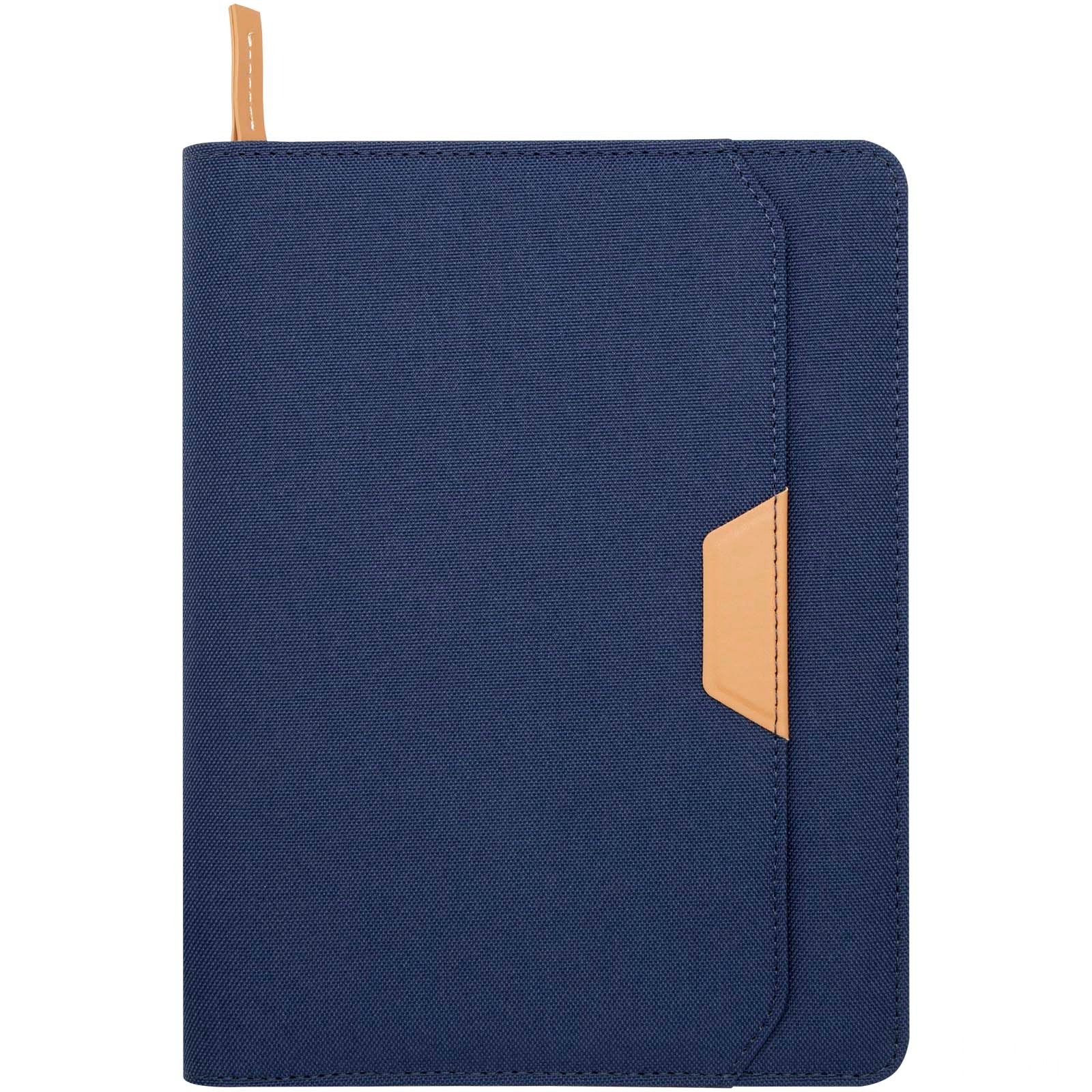 Nomumi A5 Recycled PET Zippered Portfolio - Navy Blue, front view