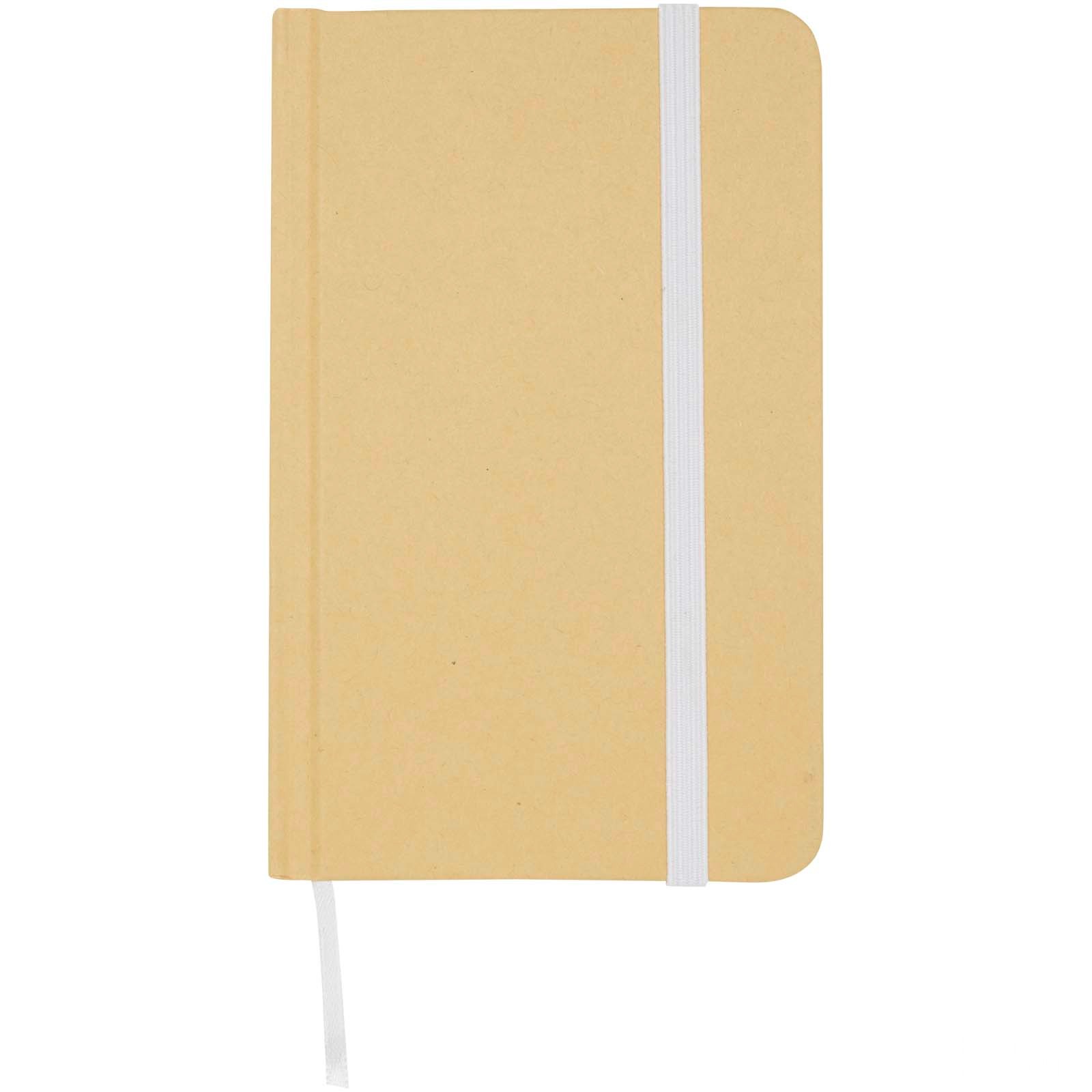 Reed A6 Recycled Hardcover Plain Notebook - White, front view