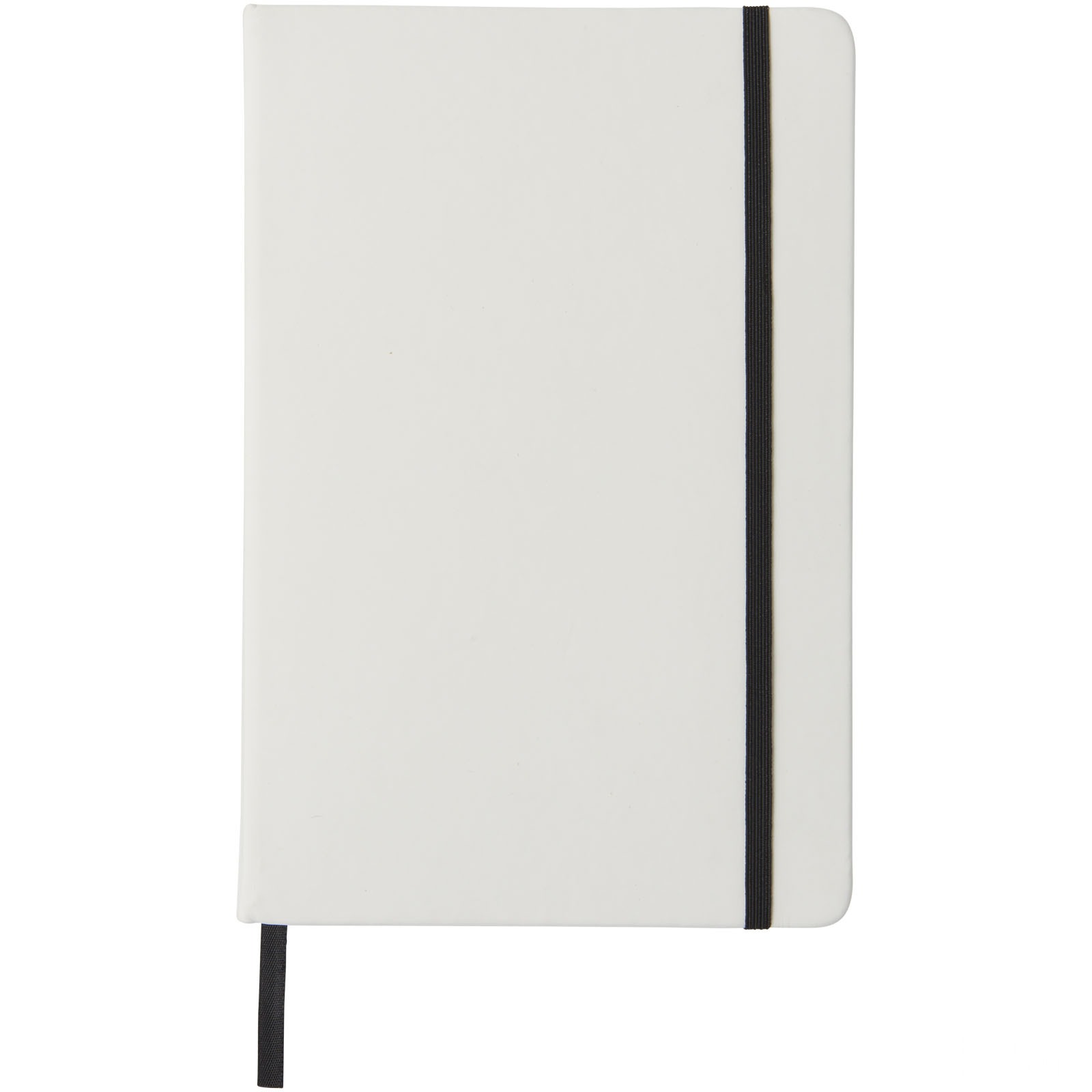 Spectrum A5 white notebook with coloured strap - Vit, front view