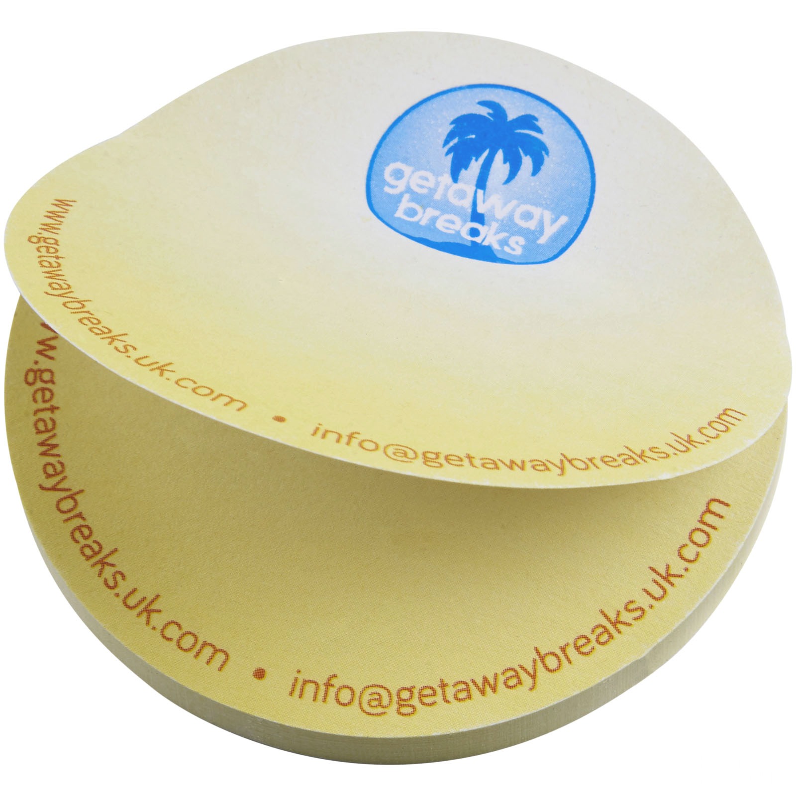 Sticky-Mate® sirkelformede klistrelapper av resirkulert materiale med trykk