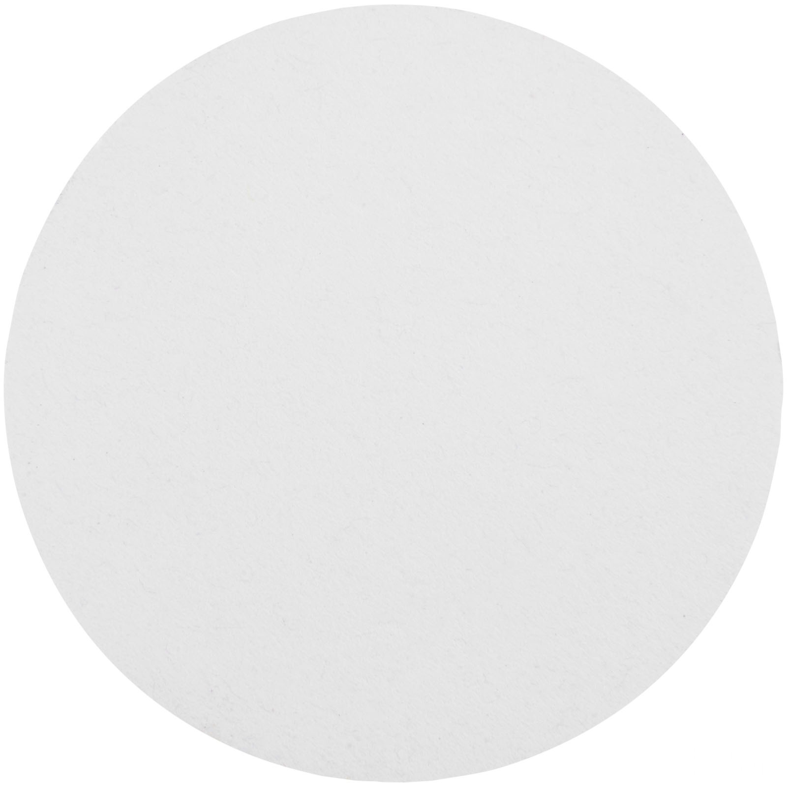 Sticky-Mate® sirkelformede klistrelapper av resirkulert materiale med trykk - Vit, forside