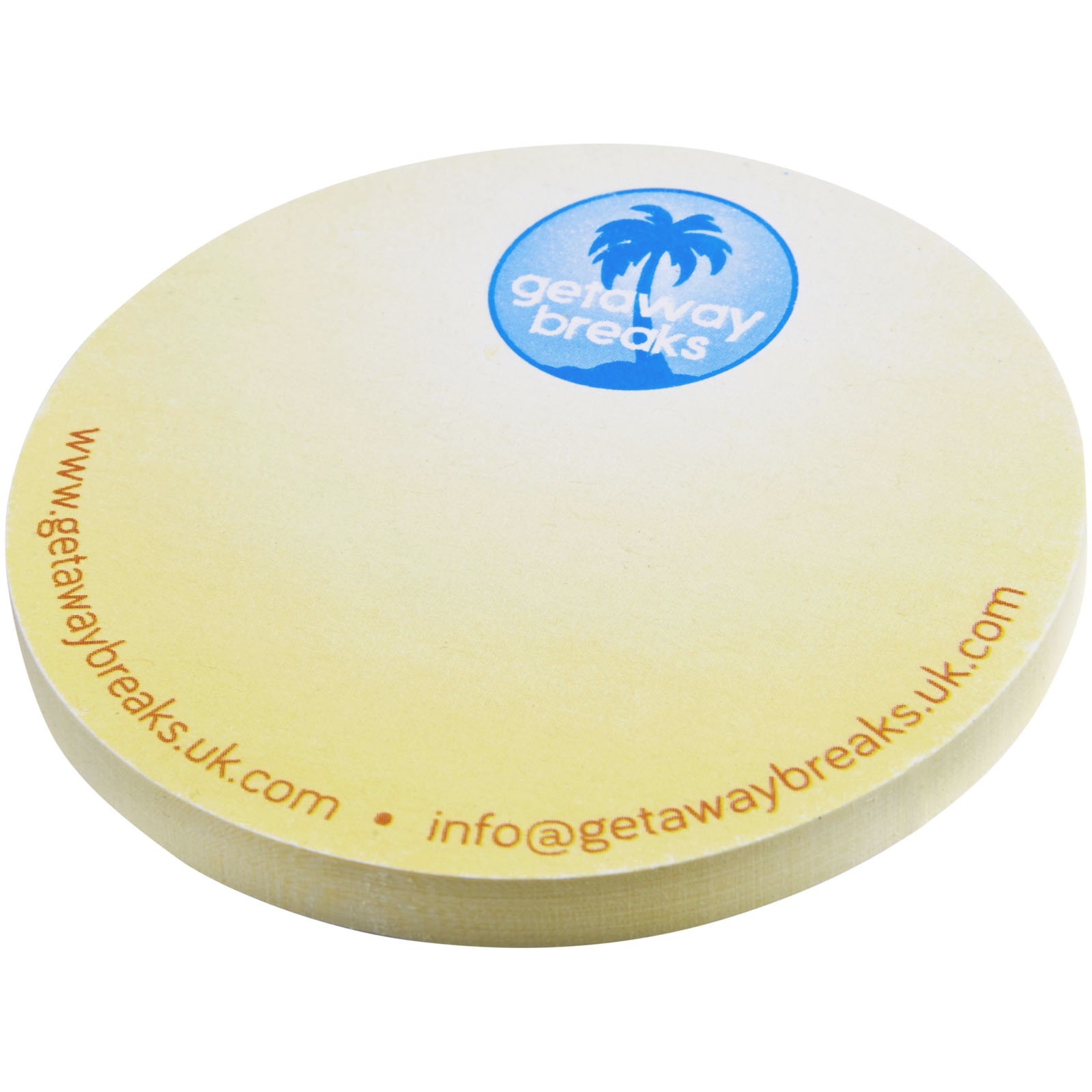 Sticky-Mate® sirkelformede klistrelapper av resirkulert materiale med trykk