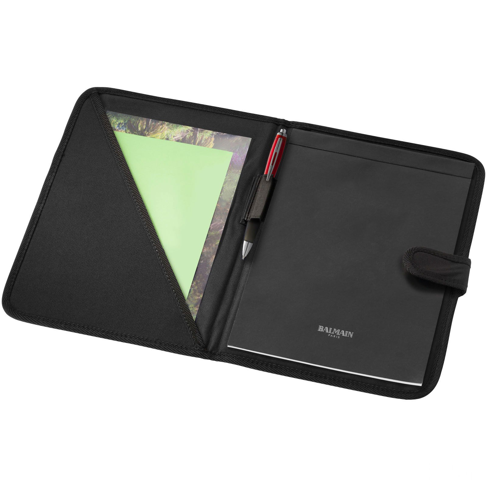 University A4-mapp - Svart med tryck