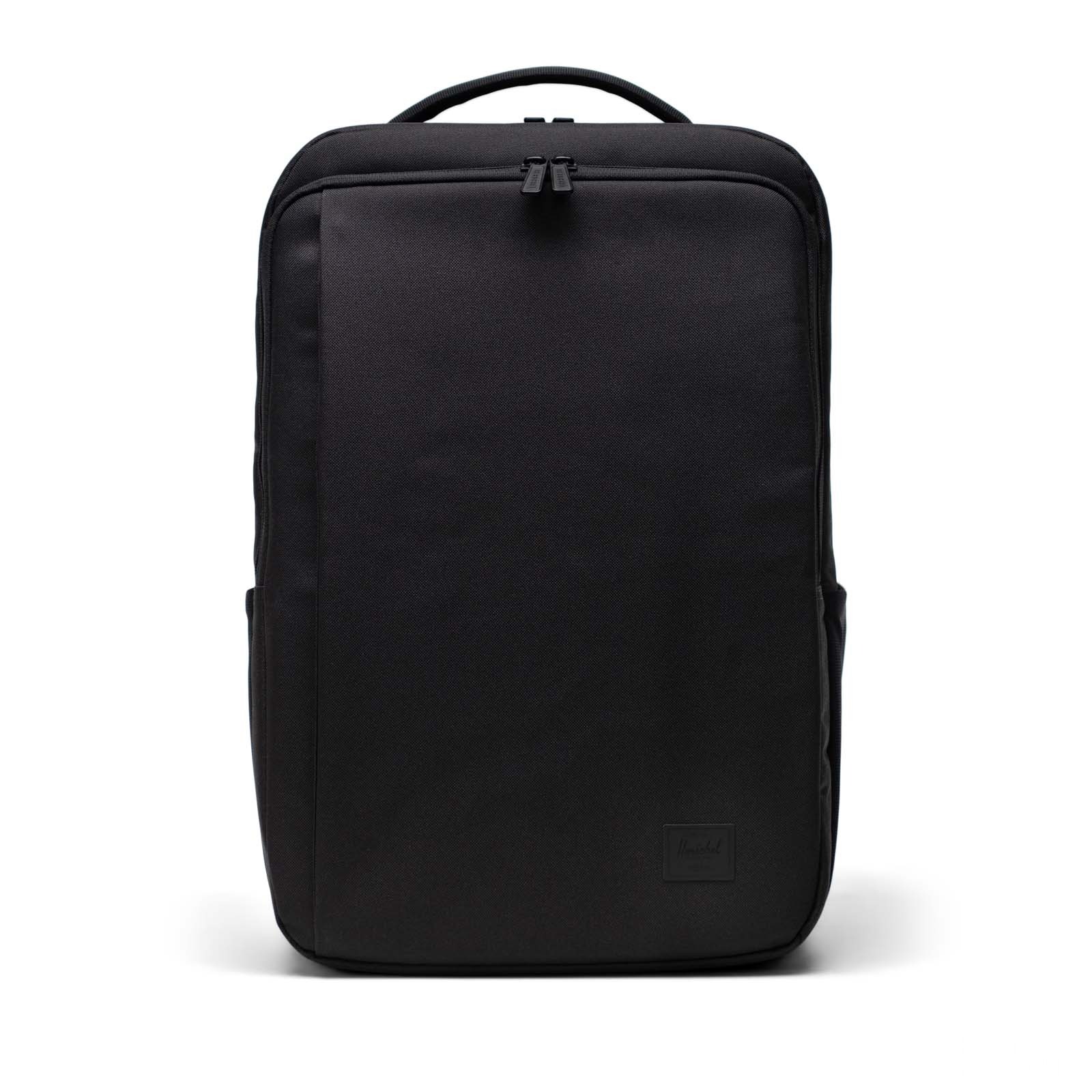 Herschel Kaslo Tech ryggsäck av återvunnet material 30L - Svart, framsida